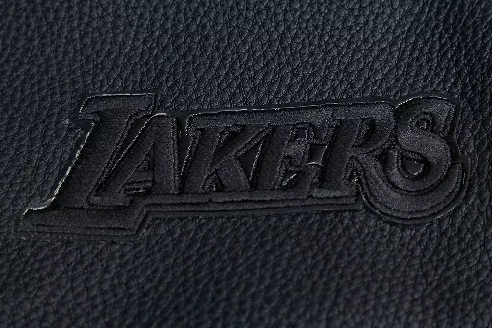 Pro Standard Women's Los Angeles Lakers Triple Black Wool Varsity Jacket - BLACK