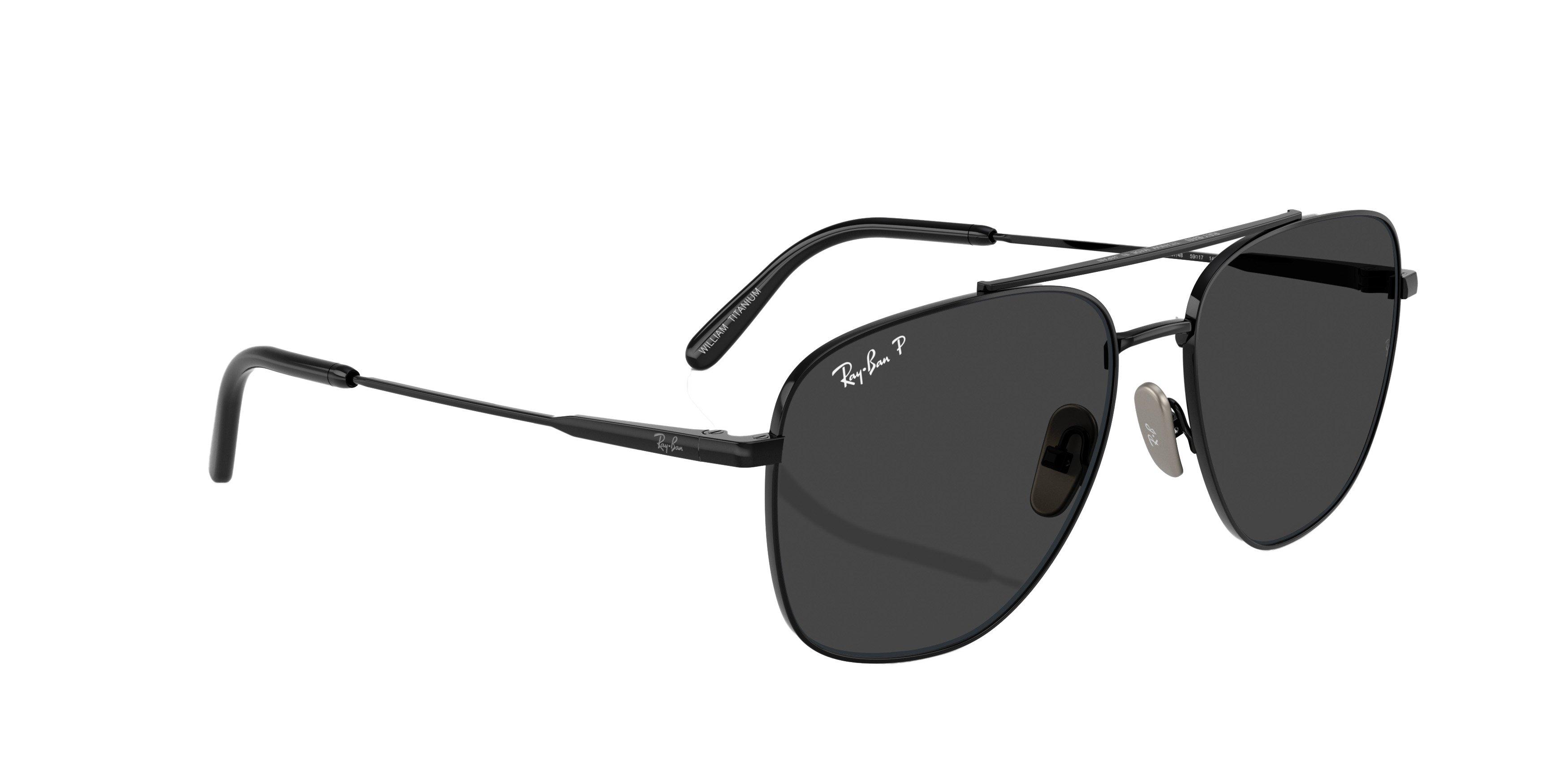Ray-Ban William Titanium Sunglasses - BLACK Thumbnail View 5