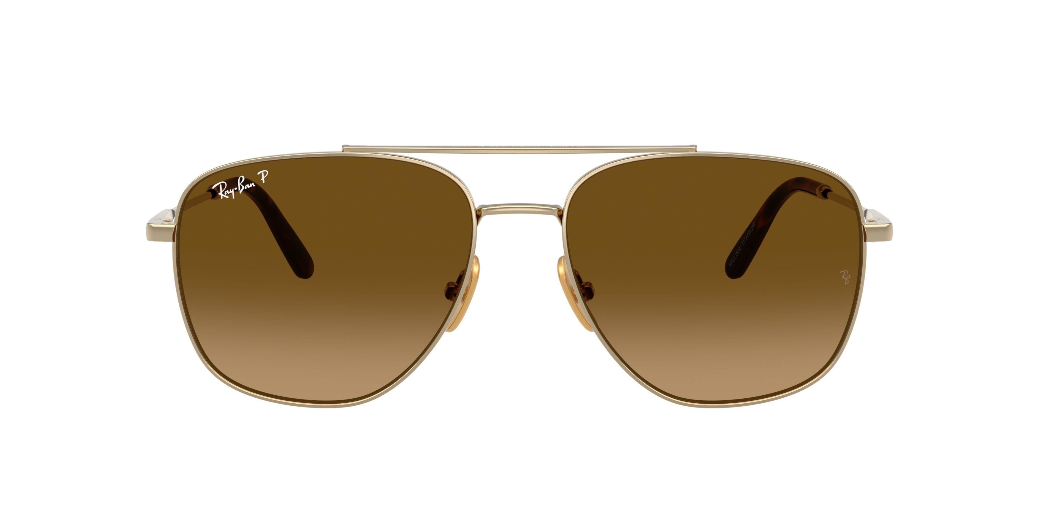 Ray-Ban William Titanium Sunglasses - GREEN/BROWN Thumbnail View 2
