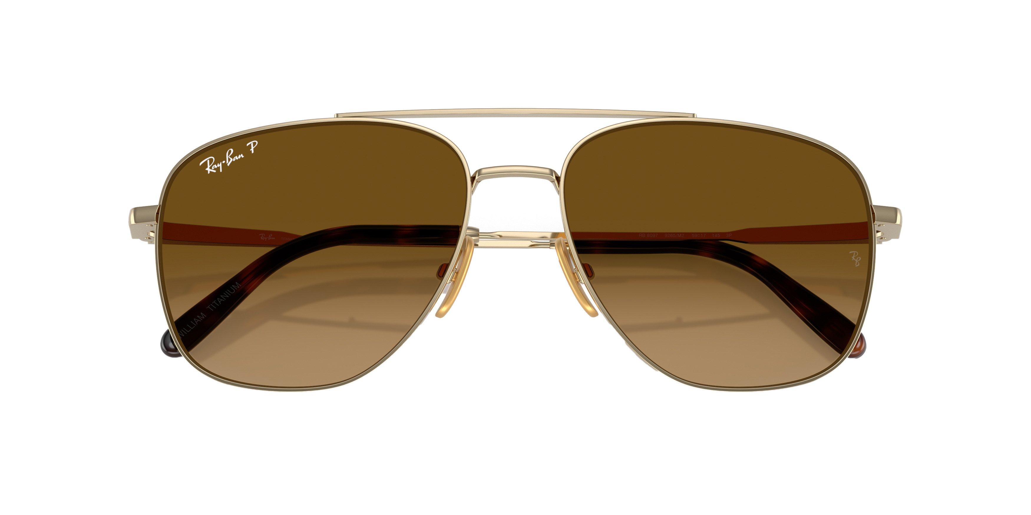 Ray-Ban William Titanium Sunglasses - GREEN/BROWN Thumbnail View 6
