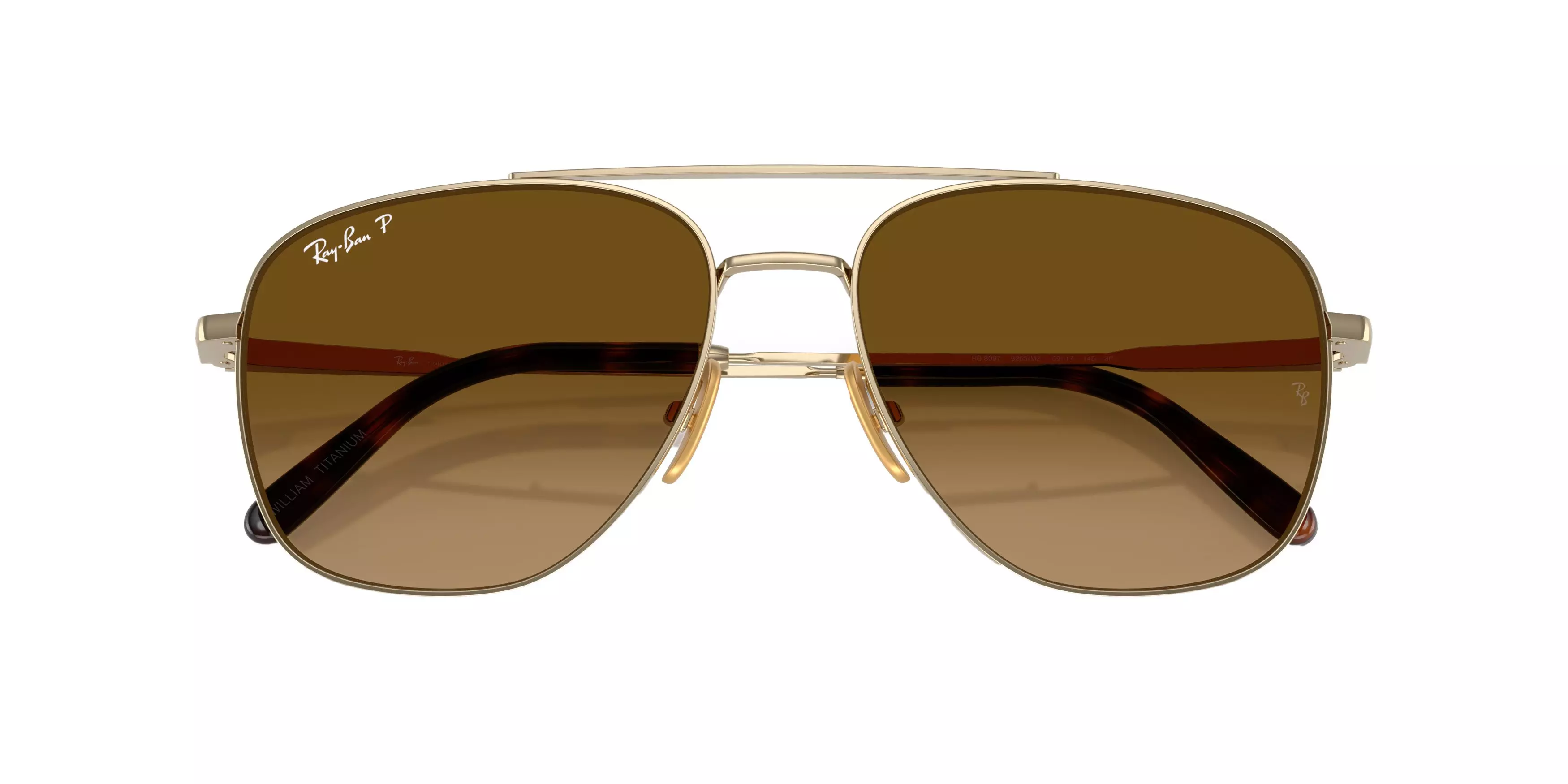 Ray-Ban William Titanium Sunglasses - GREEN/BROWN