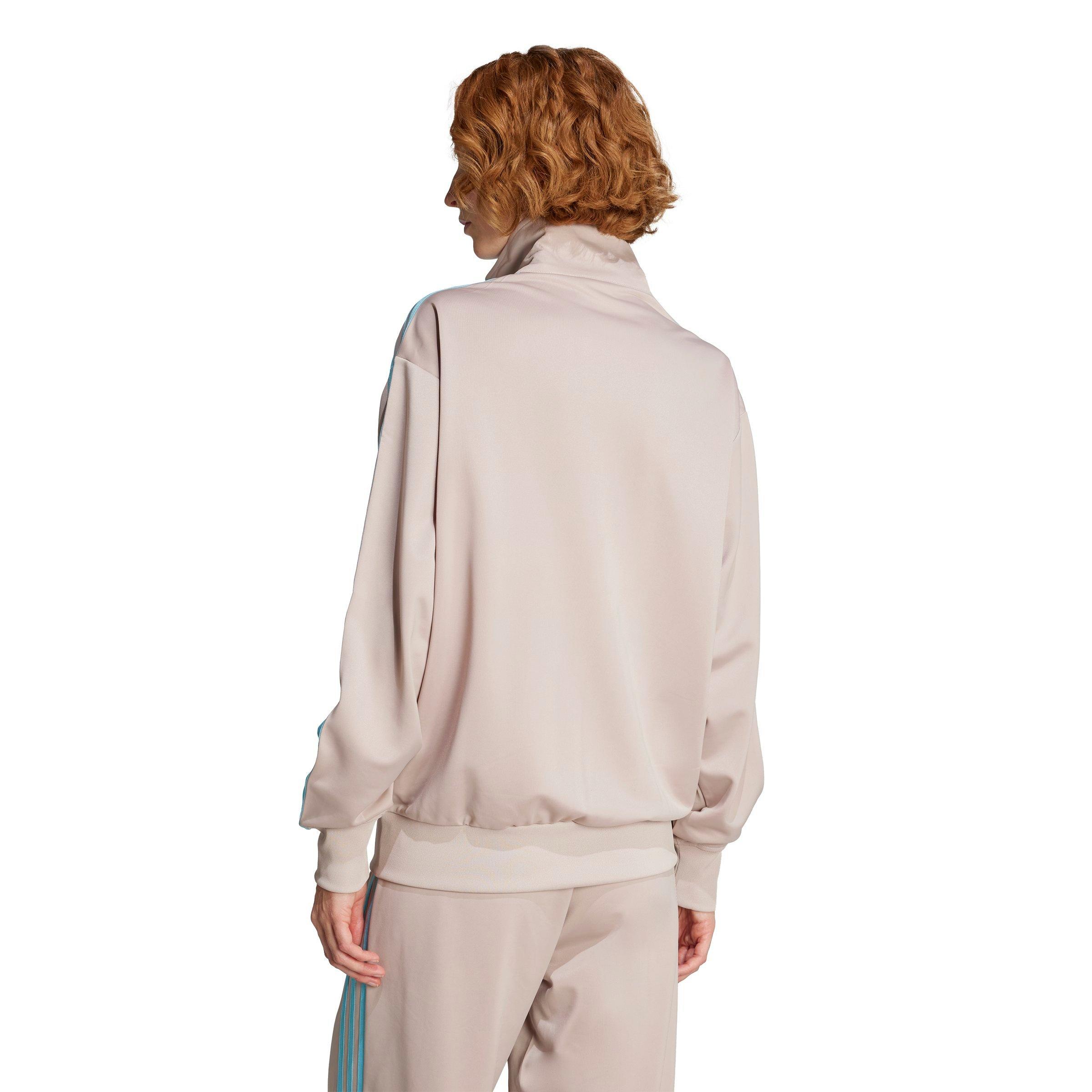 adidas Originals Women's Adicolor Classic Firebird Loose Track Top -Beige/Blue - BEIGE/BLUE Thumbnail View 2