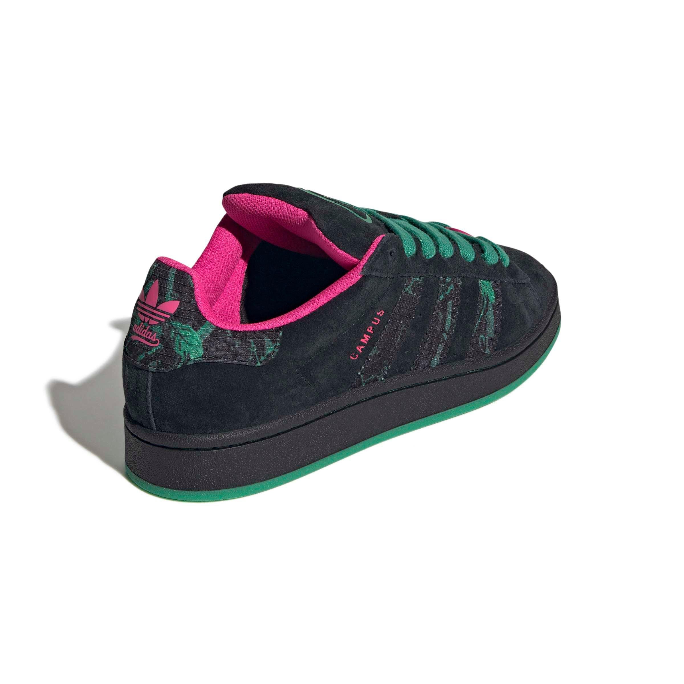 adidas Originals Campus 00s "Core Black/Semi Court Green/Shock Pink" Men's Shoe - BLACK/GREEN/PINK Thumbnail View 4