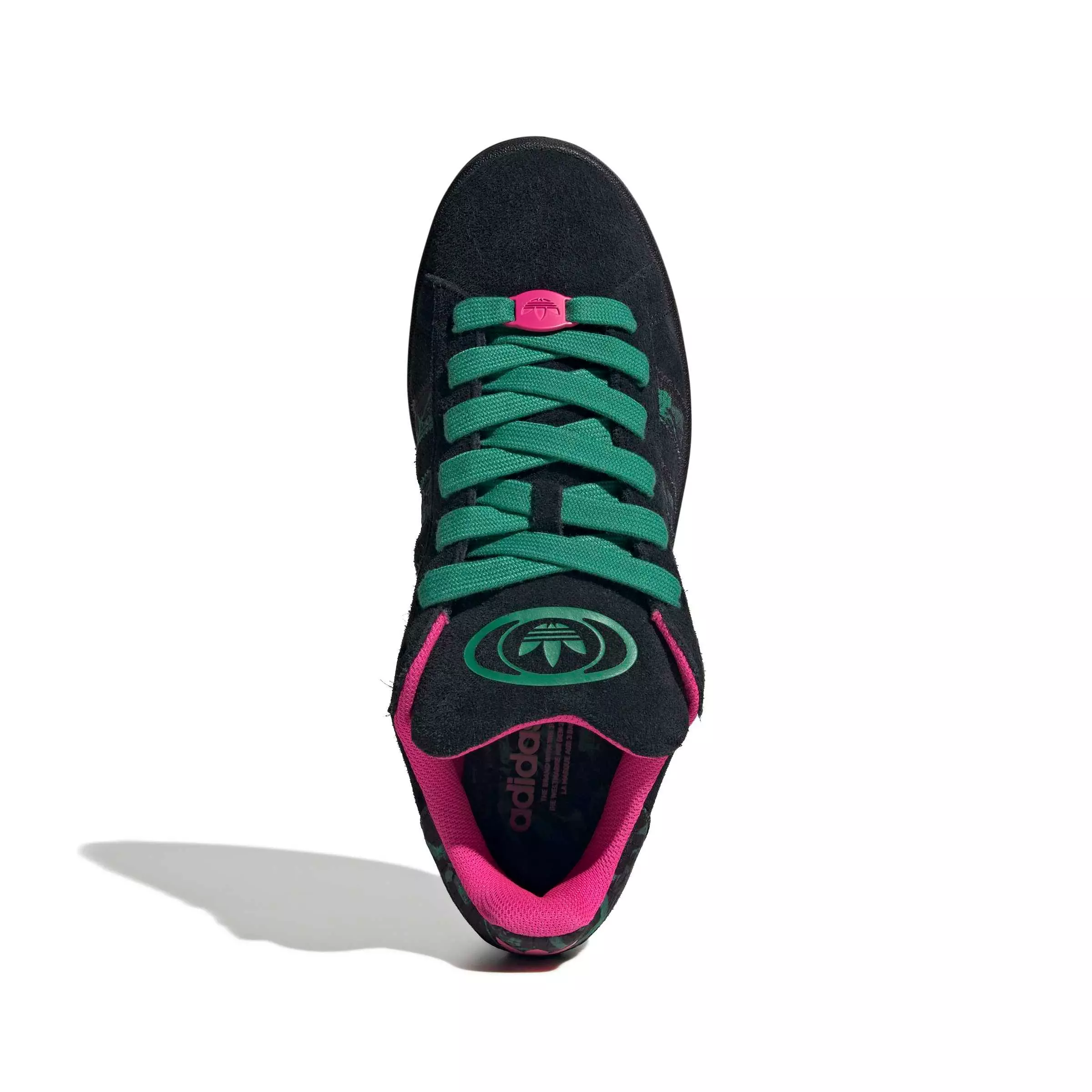 adidas Originals Campus 00s "Core Black/Semi Court Green/Shock Pink" Men's Shoe - BLACK/GREEN/PINK