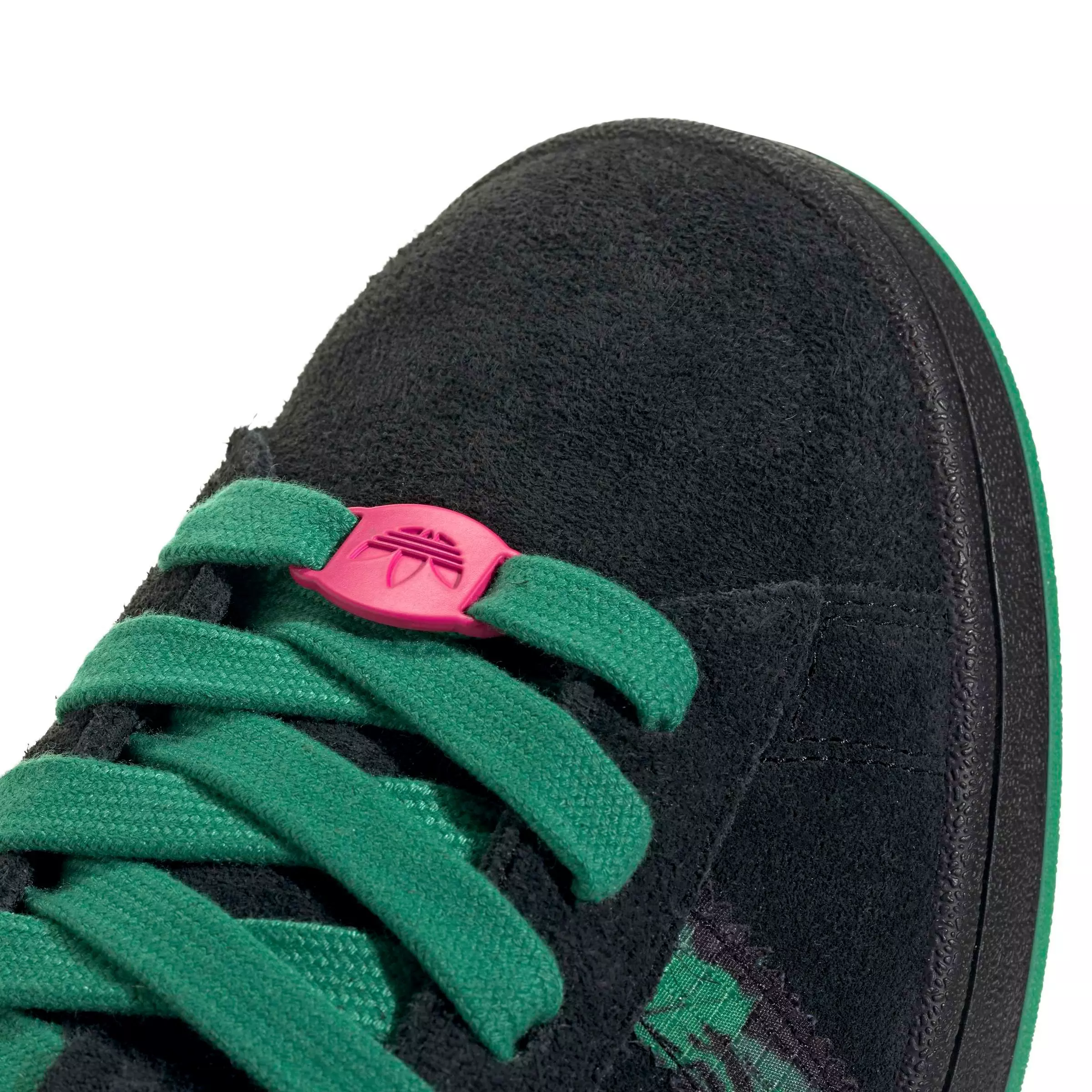 adidas Originals Campus 00s "Core Black/Semi Court Green/Shock Pink" Men's Shoe - BLACK/GREEN/PINK