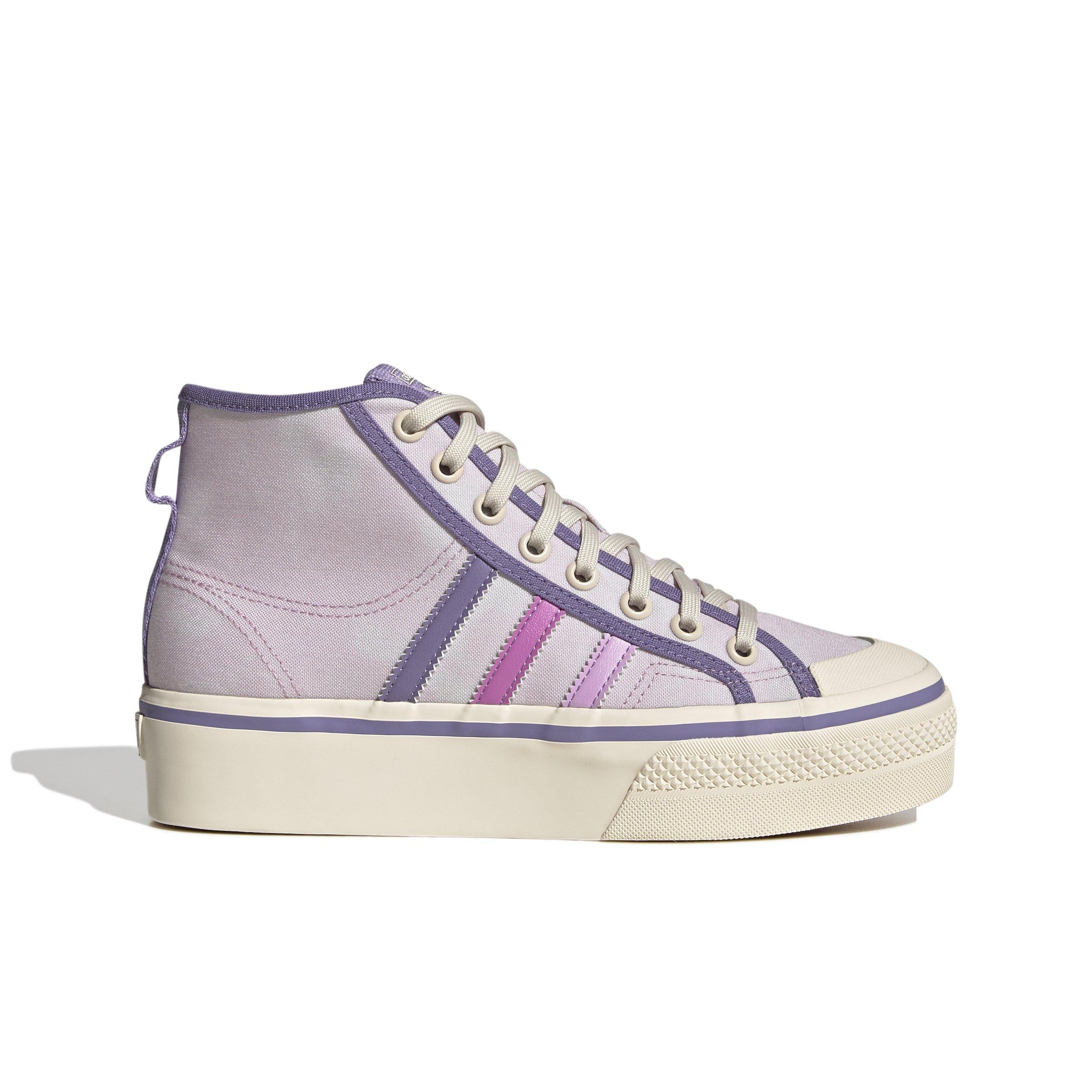 adidas Originals Nizza Platform Mid "Almost Pink/Pulse Lilac/Wonder White" Women's Shoe - PINK Thumbnail View 1