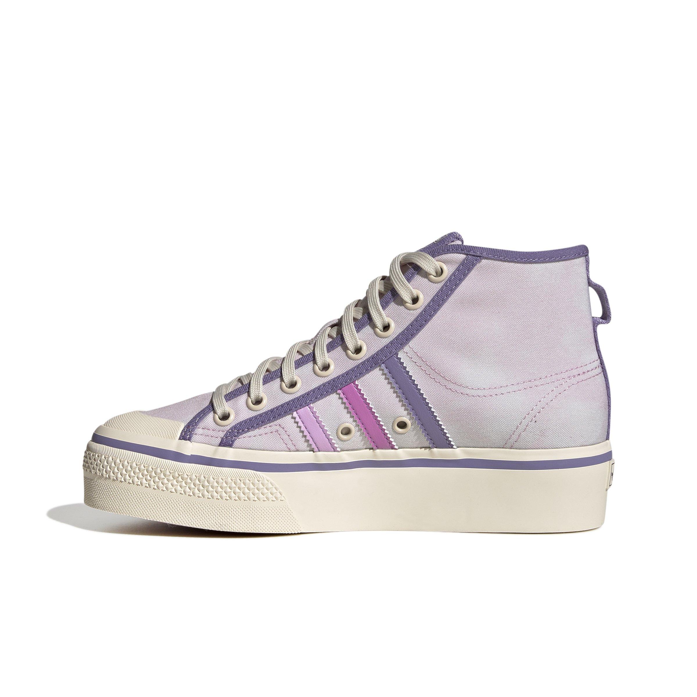 adidas Originals Nizza Platform Mid "Almost Pink/Pulse Lilac/Wonder White" Women's Shoe - PINK Thumbnail View 2