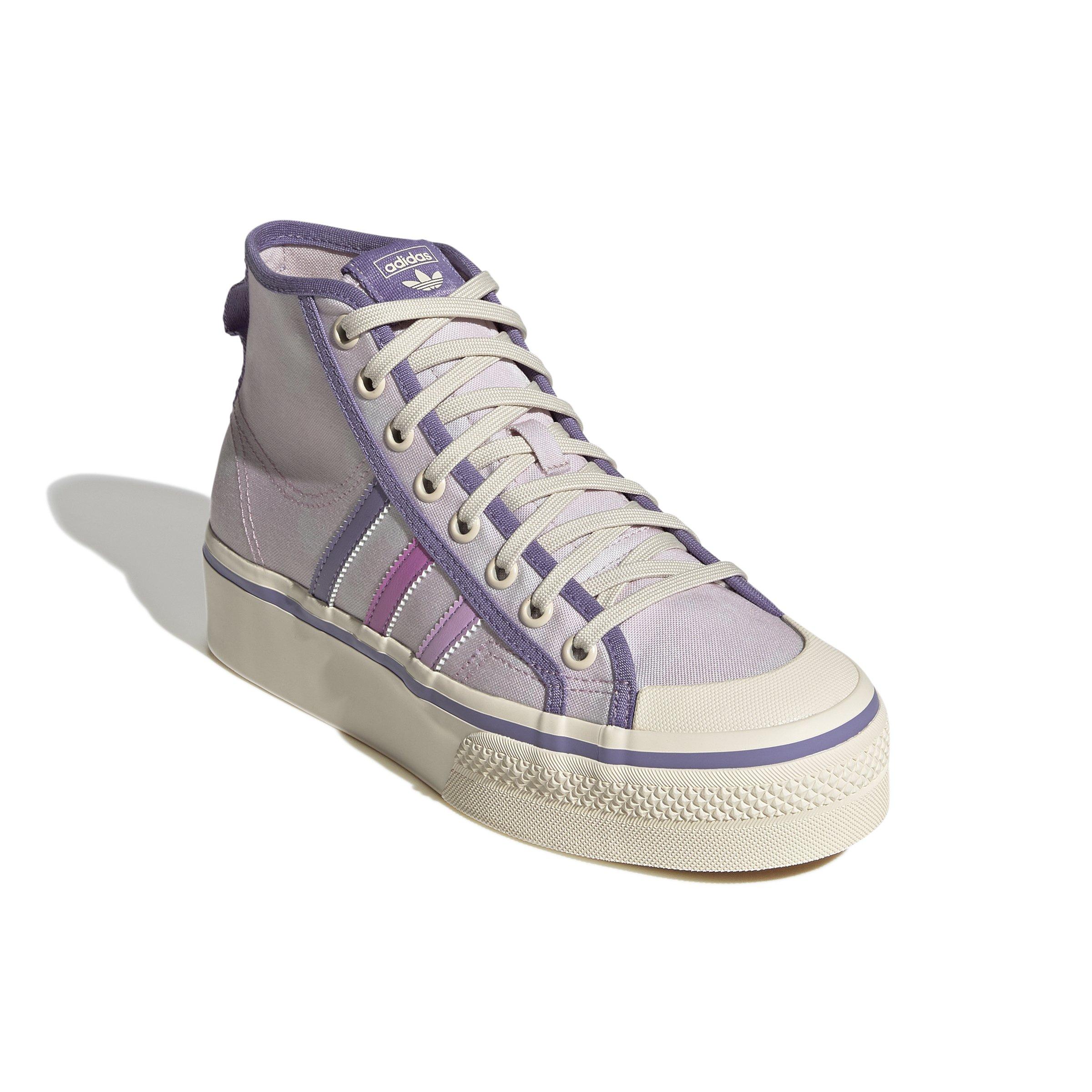 adidas Originals Nizza Platform Mid "Almost Pink/Pulse Lilac/Wonder White" Women's Shoe - PINK Thumbnail View 3