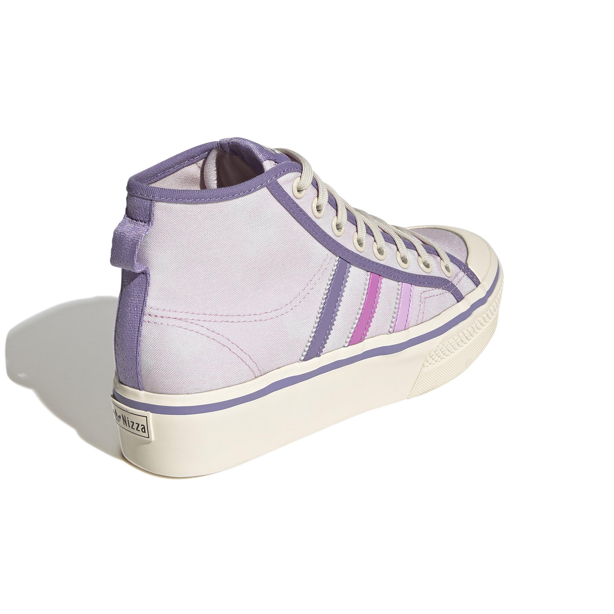 adidas Originals Nizza Platform Mid "Almost Pink/Pulse Lilac/Wonder White" Women's Shoe - PINK Thumbnail View 4