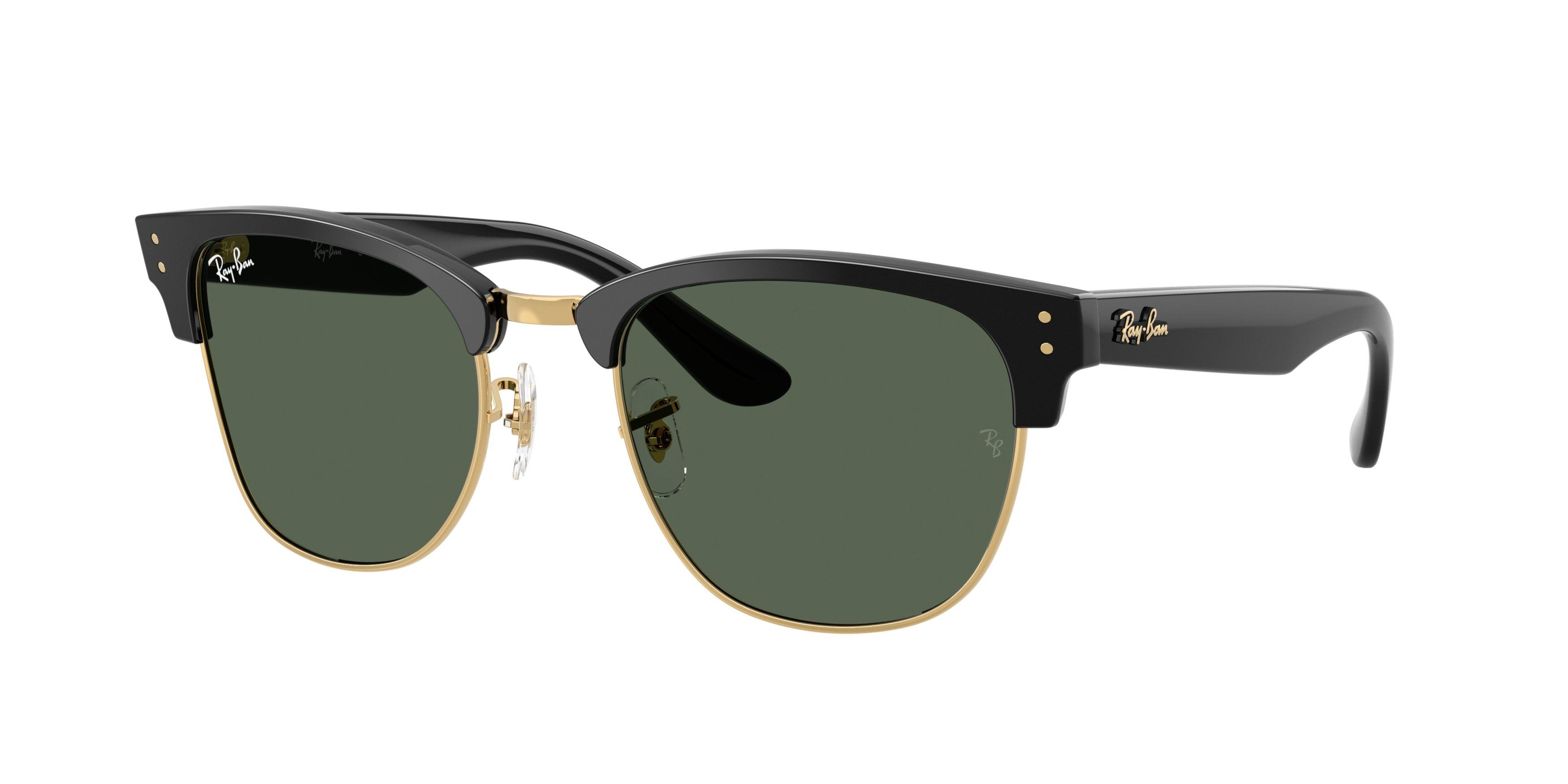 Ray-Ban Clubmaster Reverse Sunglasses - BLACK/GREEN Thumbnail View 1
