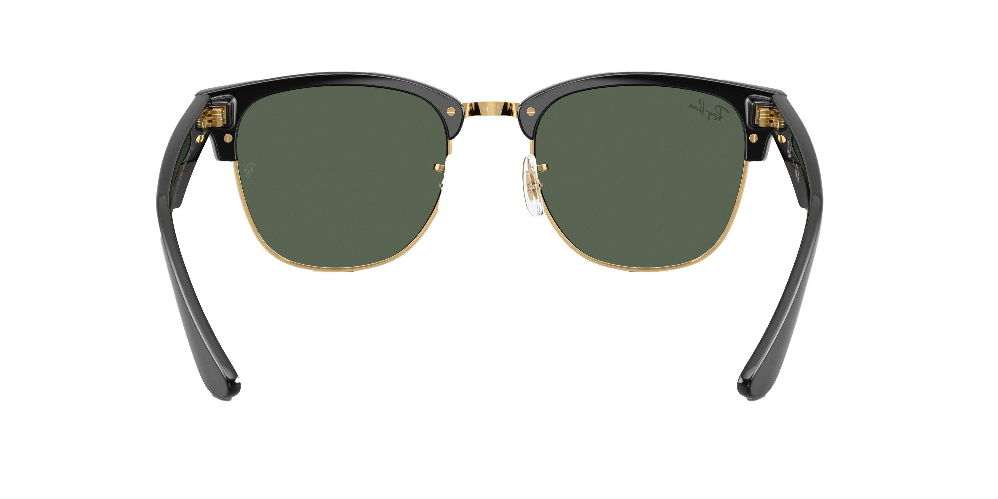Ray-Ban Clubmaster Reverse Sunglasses - BLACK/GREEN Thumbnail View 3