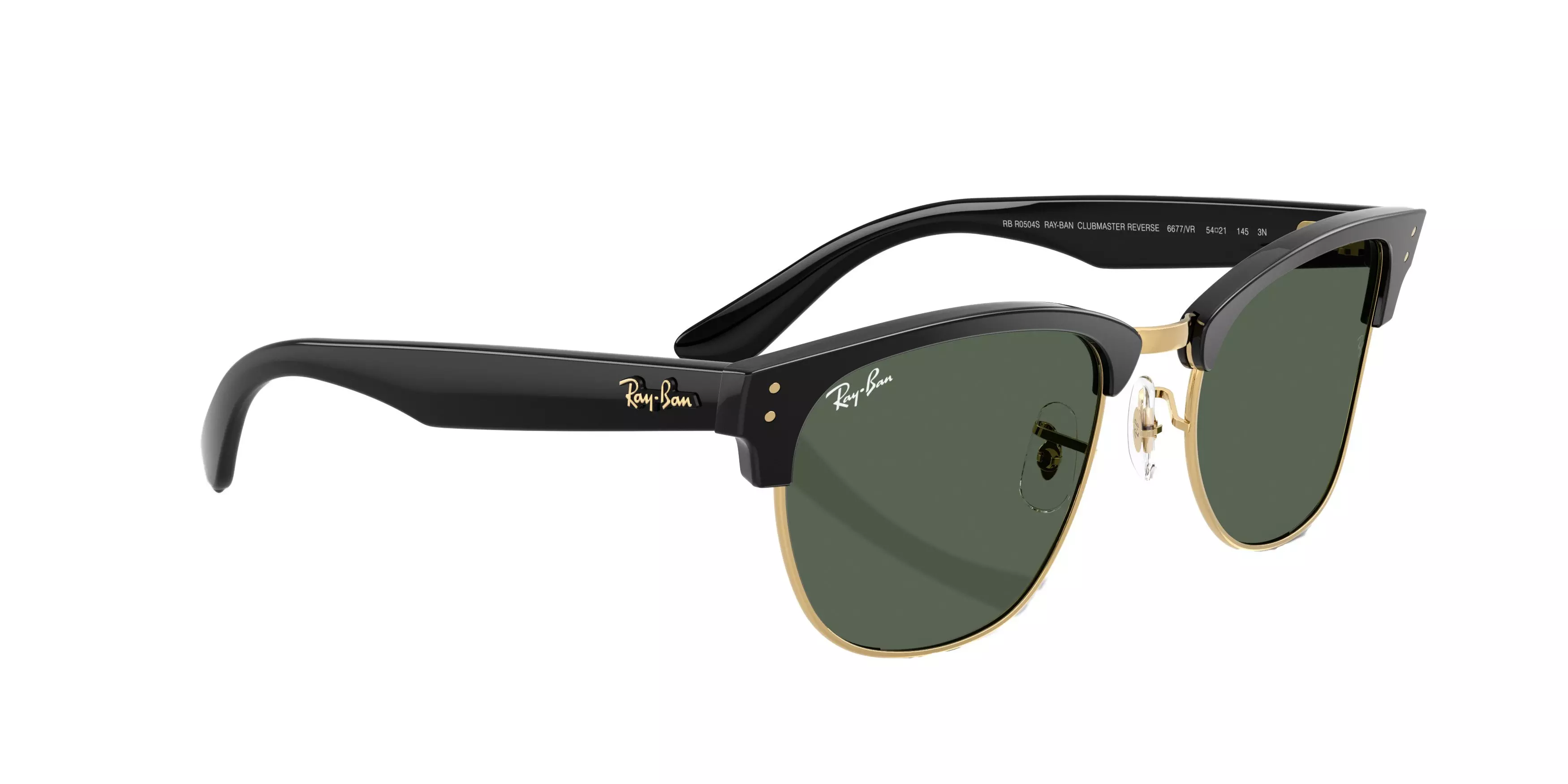 Ray-Ban Clubmaster Reverse Sunglasses - BLACK/GREEN