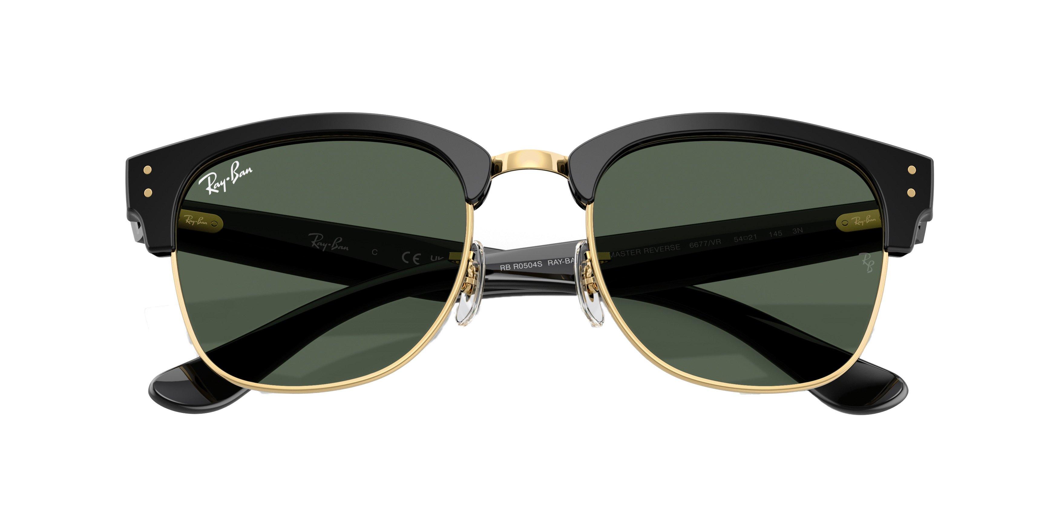 Ray-Ban Clubmaster Reverse Sunglasses - BLACK/GREEN Thumbnail View 6