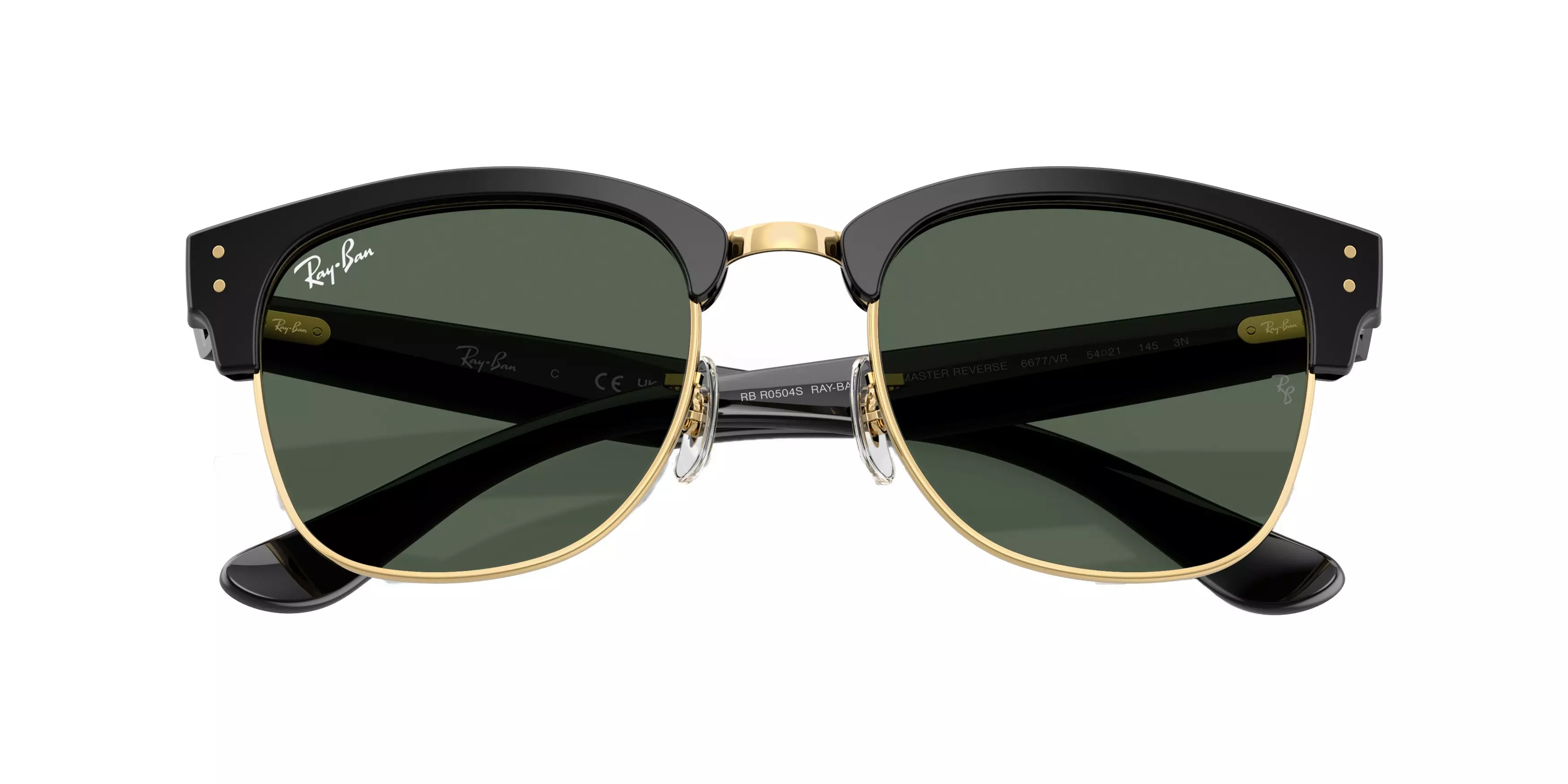 Ray-Ban Clubmaster Reverse Sunglasses - BLACK/GREEN