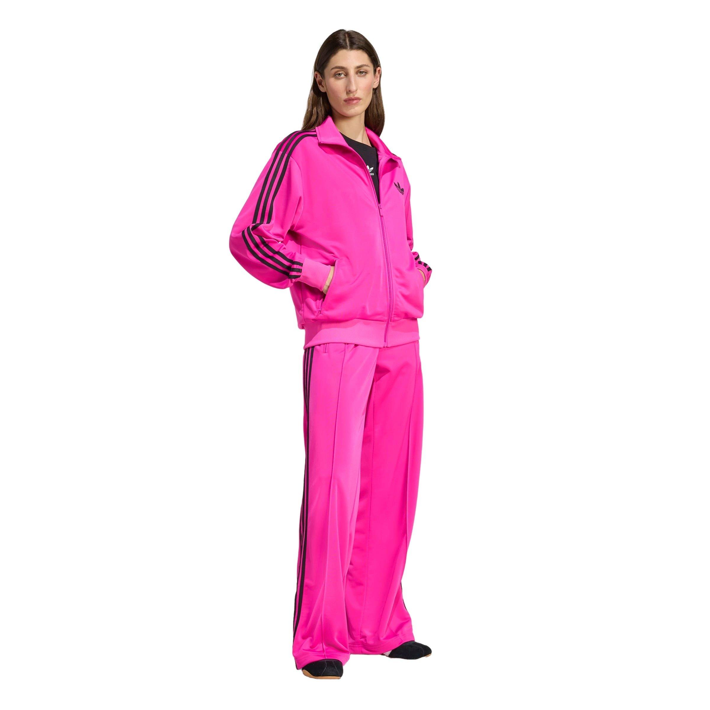 adidas Originals Women's Adicolor Classic Firebird Loose Track Top - Pink/Black - PINK/BLACK Thumbnail View 5