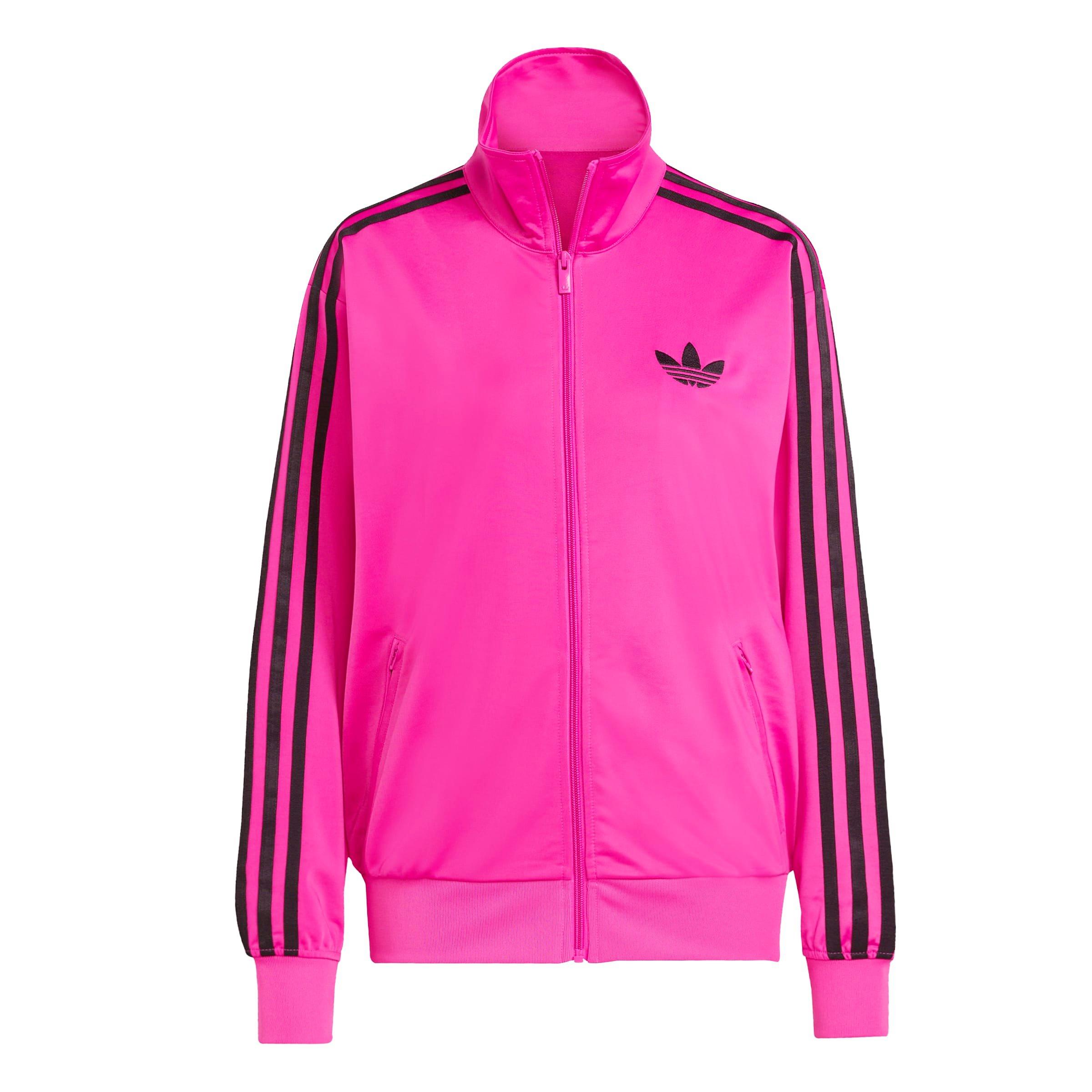 adidas Originals Women's Adicolor Classic Firebird Loose Track Top - Pink/Black - PINK/BLACK Thumbnail View 6