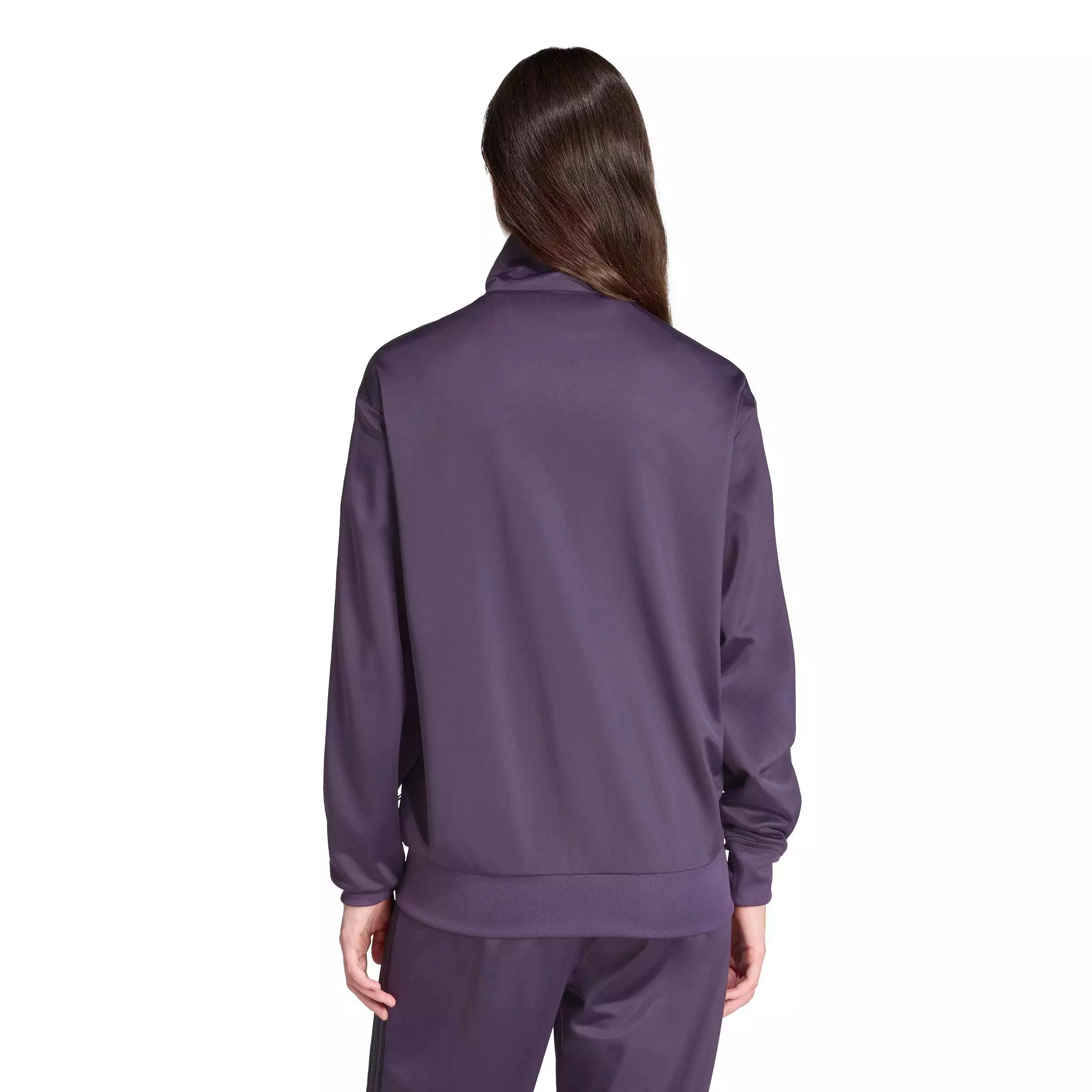 adidas Originals Women's Adicolor Classic Firebird Loose Track Top -Purple/Black - PURPLE/BLACK