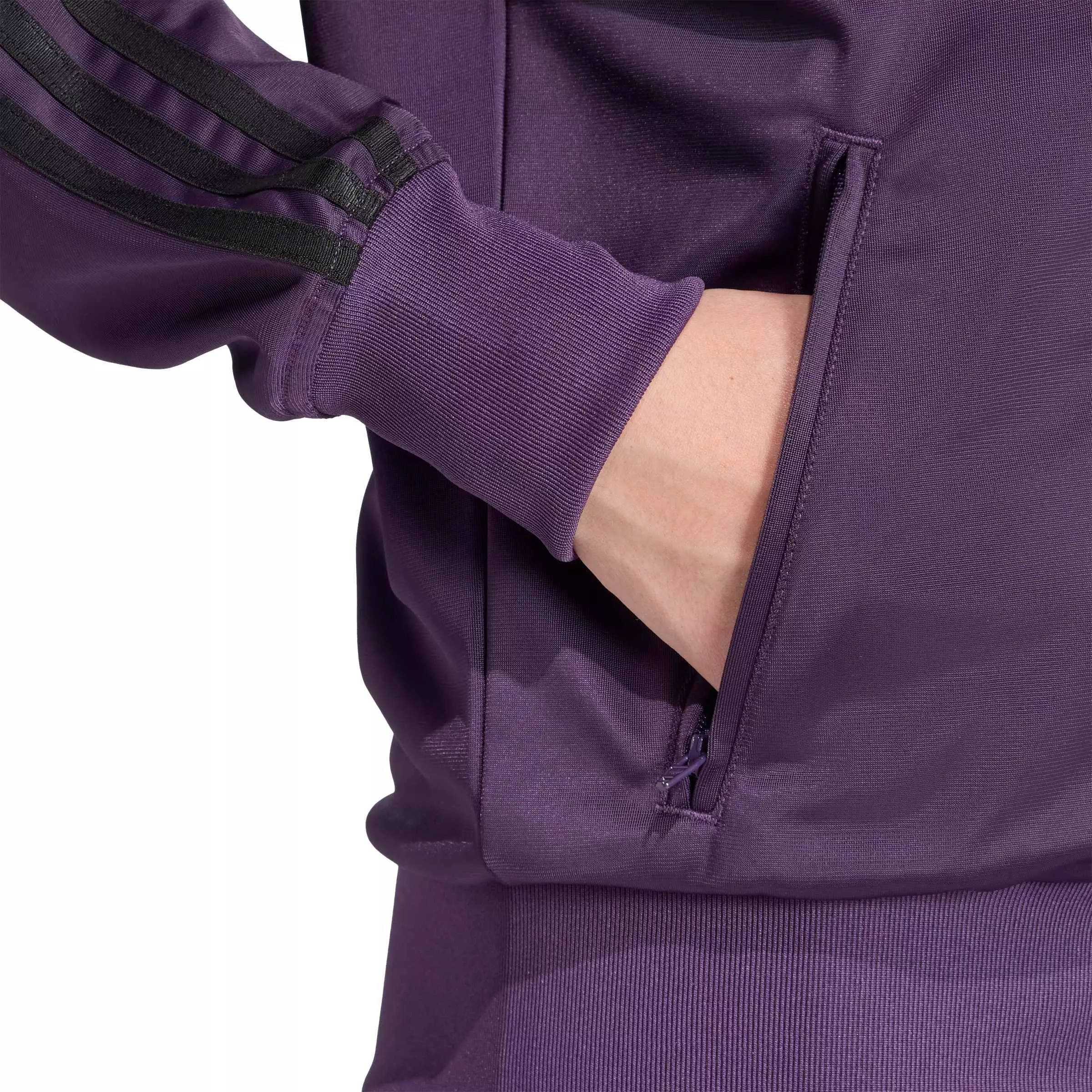 adidas Originals Women's Adicolor Classic Firebird Loose Track Top -Purple/Black - PURPLE/BLACK