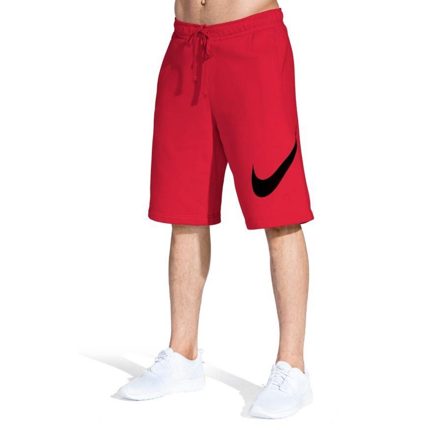 nike fleece shorts red