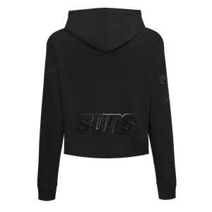 Pro Standard Women's Phoenix Suns Triple Black Fleece Cropped PO Hoodie