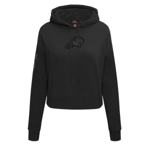 Pro Standard Women's Phoenix Suns Triple Black Fleece Cropped PO Hoodie