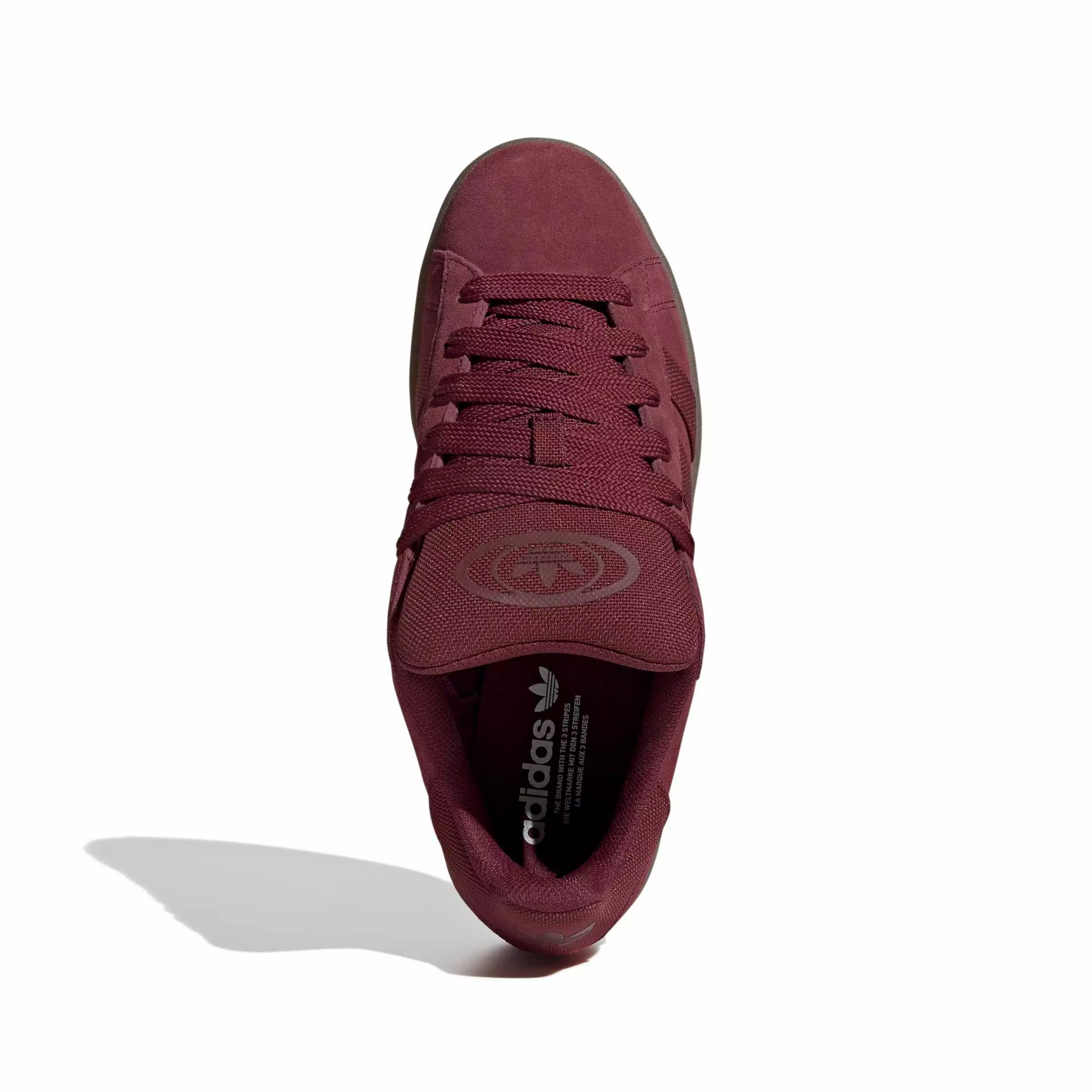 adidas Originals Campus 00s "Shadow Red/Gum 5/Ftwr White" Men's Shoe - RED/GUM/WHITE