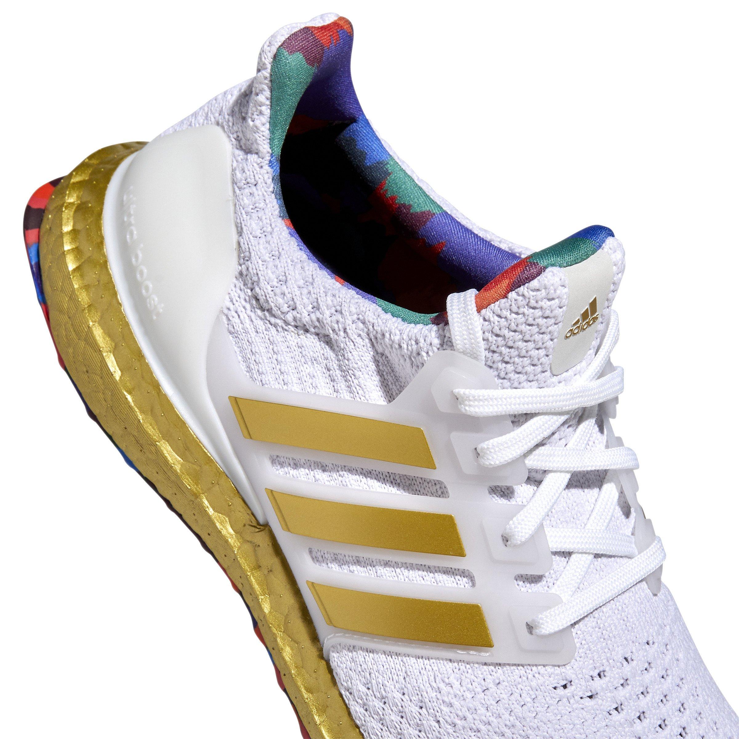 Ultra boost outlet white rainbow heel