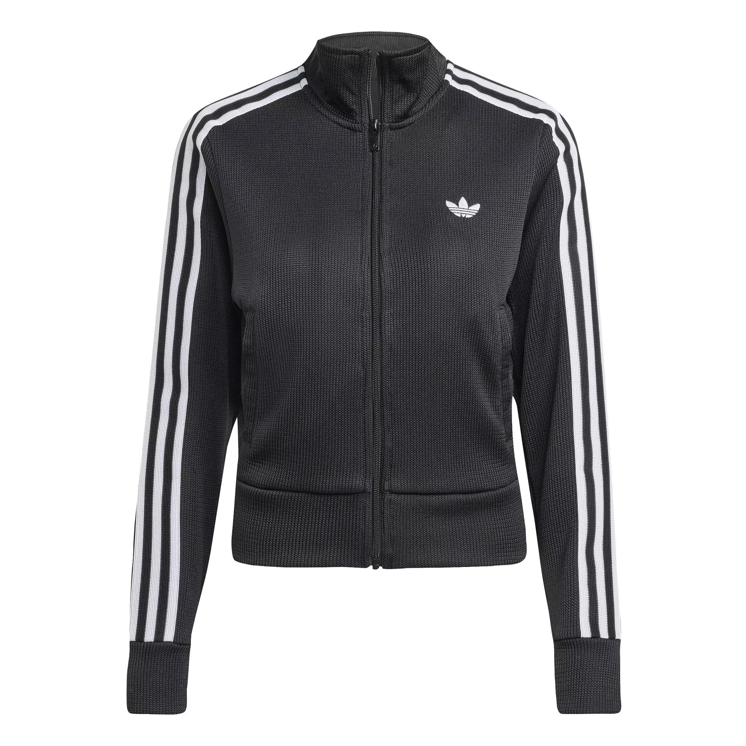 adidas Originals Women's Firebird Adicolor Knit Track Top - Black/White - BLACK/WHITE