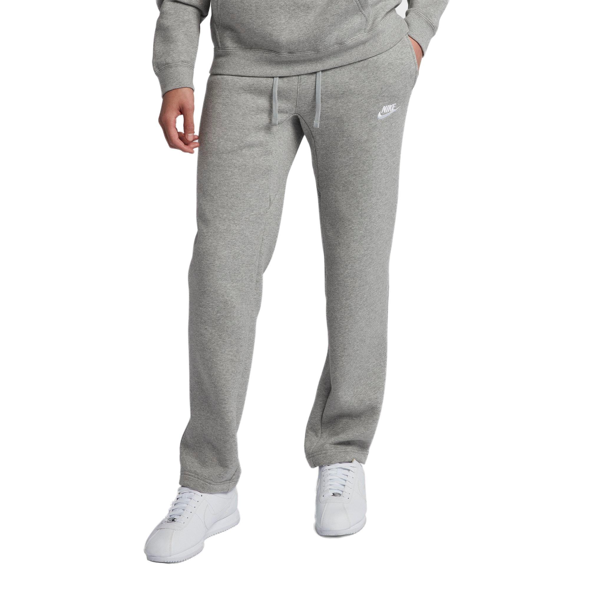 nike mens open hem club cotton jersey light sweatpants