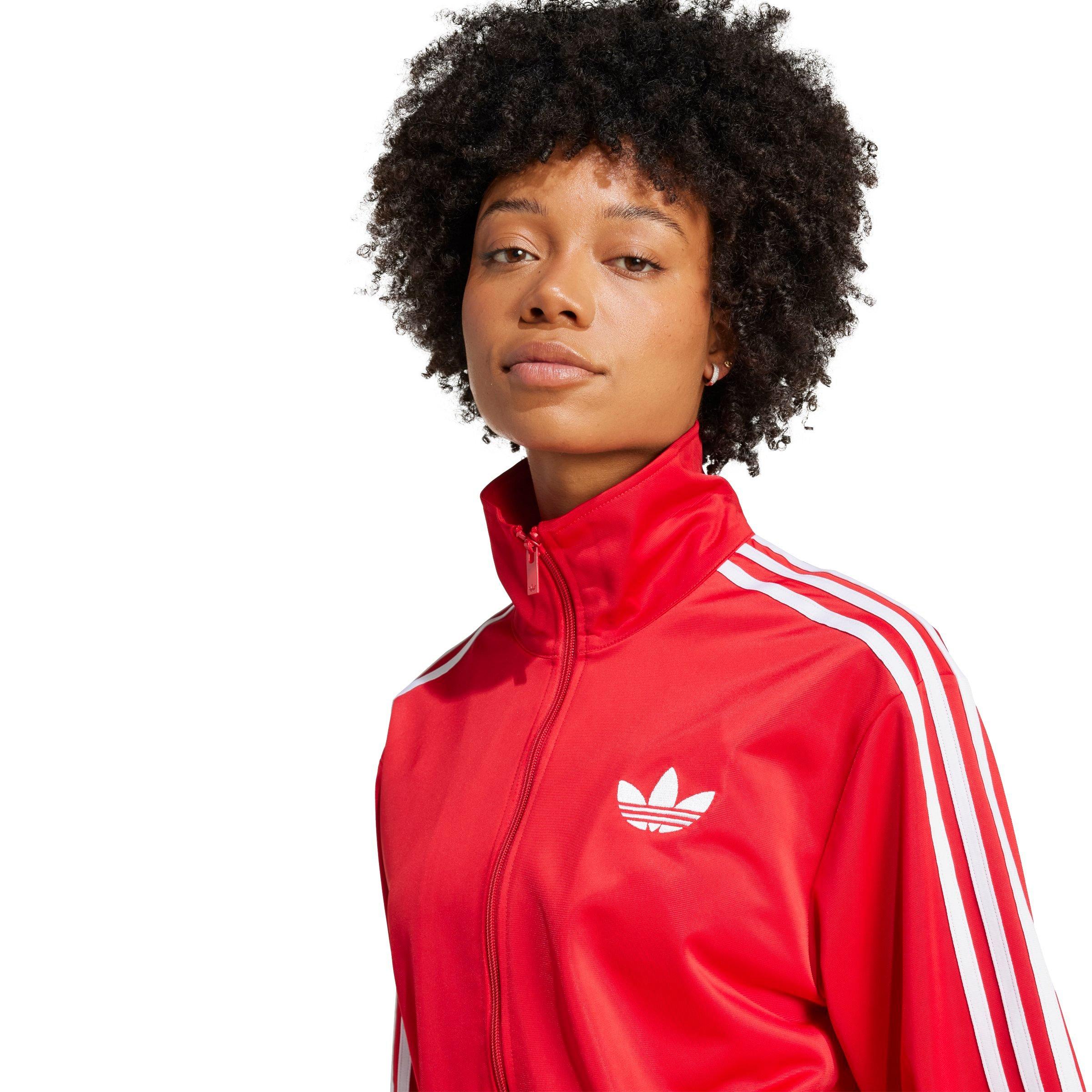 adidas Originals Women's Adicolor Classic Firebird Loose Track Top -Red/White - RED/WHITE Thumbnail View 3