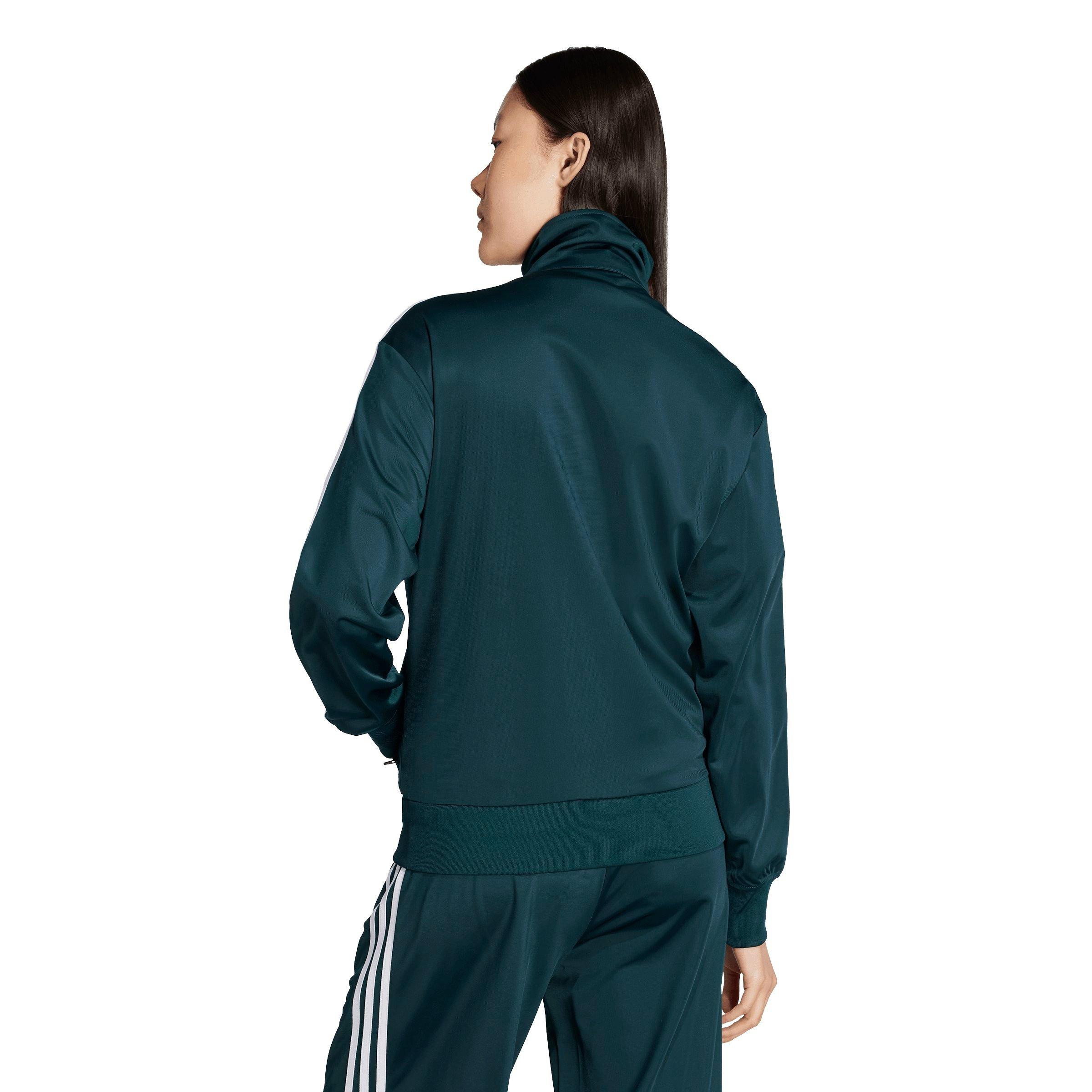 adidas Originals Women's Adicolor Classic Firebird Loose Track Top -Green/White - GREEN/WHITE Thumbnail View 2