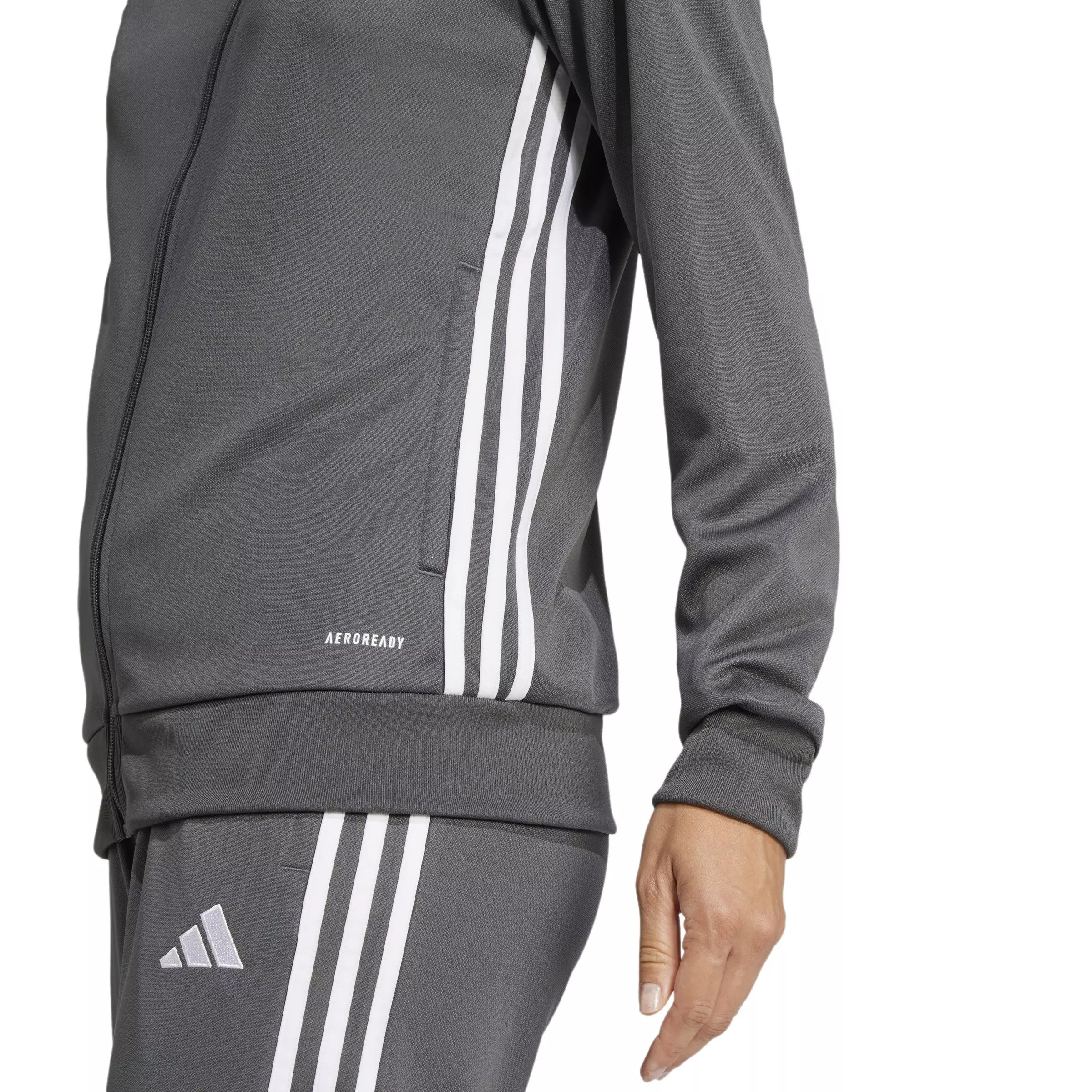 adidas Women's Tiro 25 Essentials Training Track Top -Grey/White - GREY/WHITE