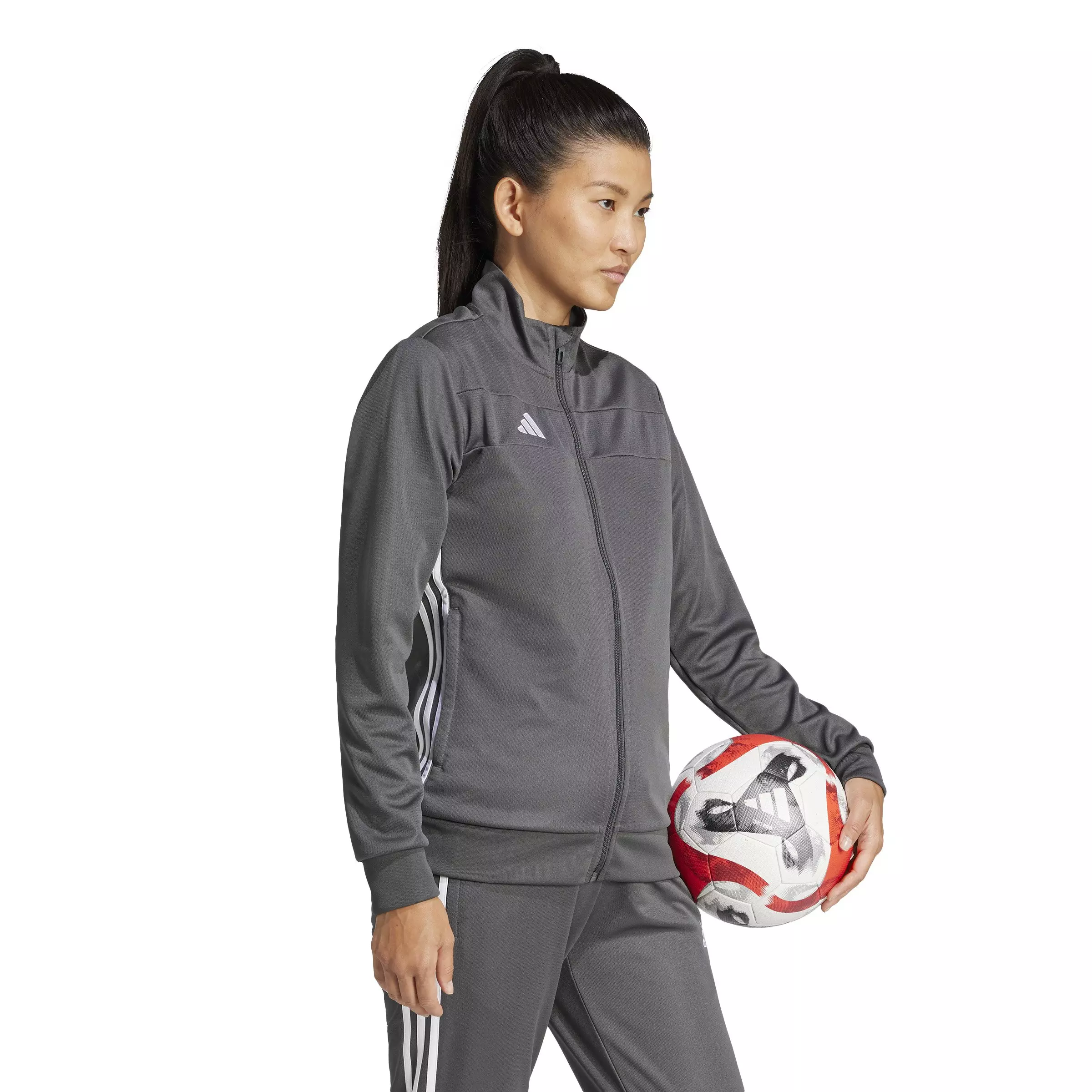adidas Women's Tiro 25 Essentials Training Track Top -Grey/White - GREY/WHITE