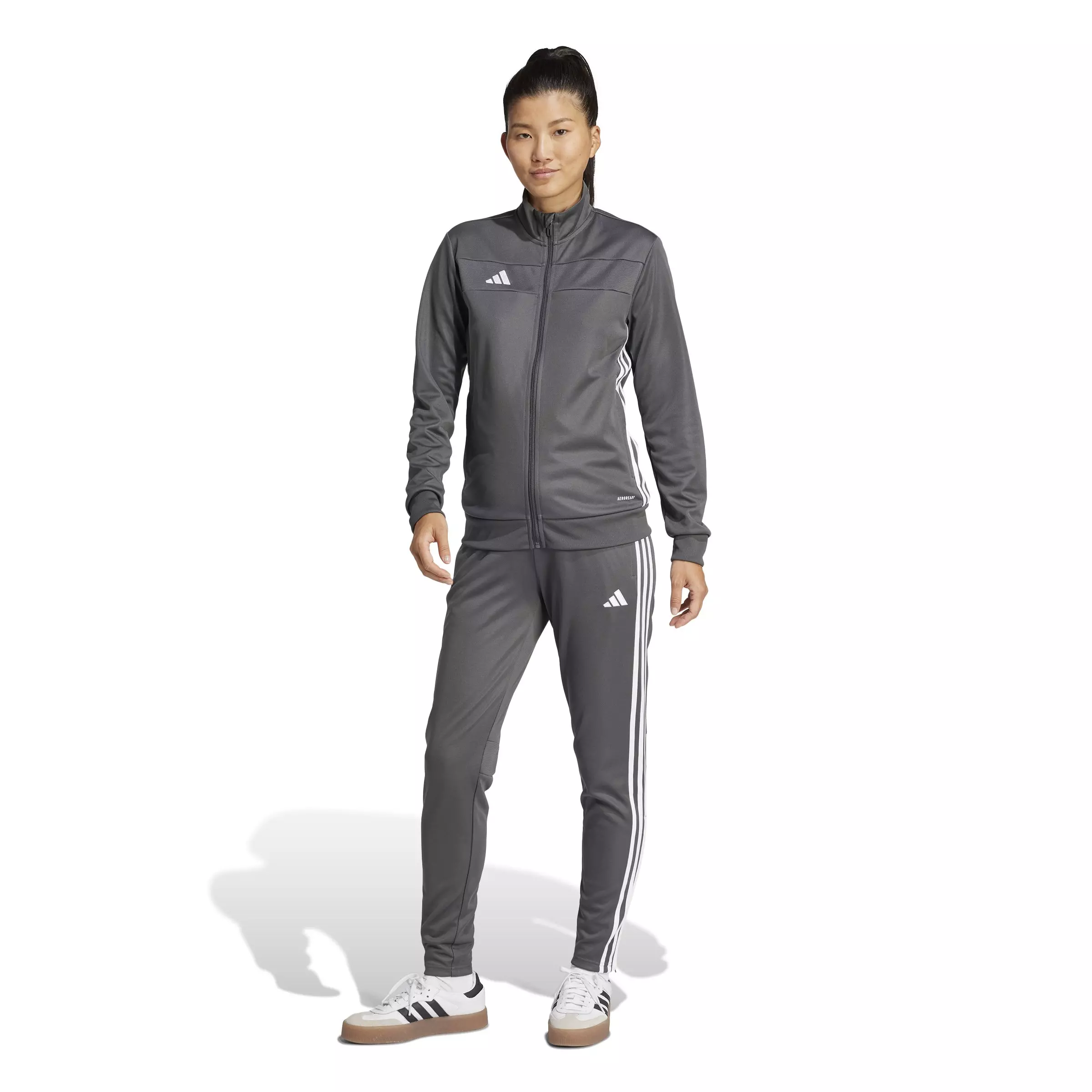 adidas Women's Tiro 25 Essentials Training Track Top - Grey/White - GREY/WHITE
