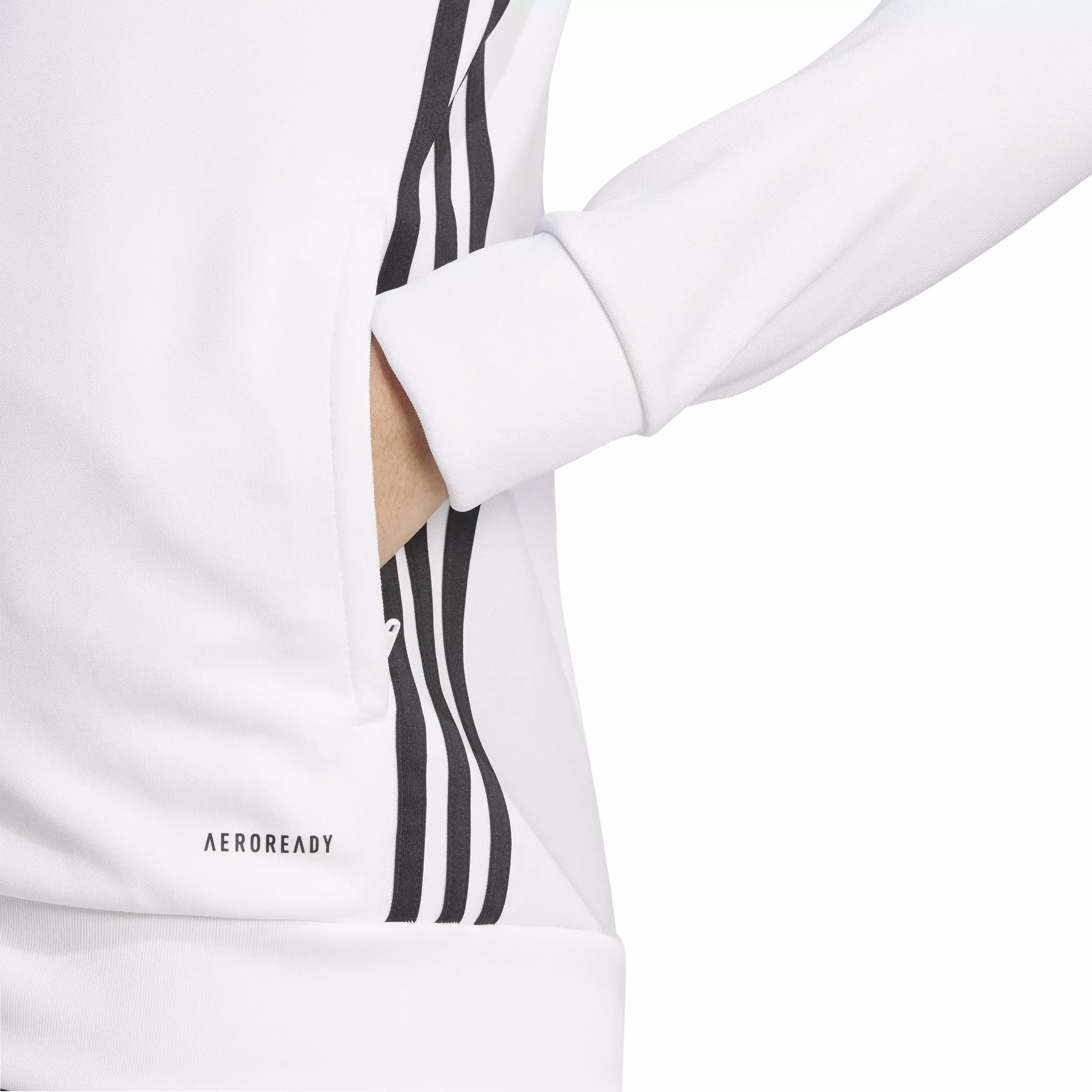 adidas Women's Tiro 25 Essentials Training Track Top - White/Black - WHITE/BLACK