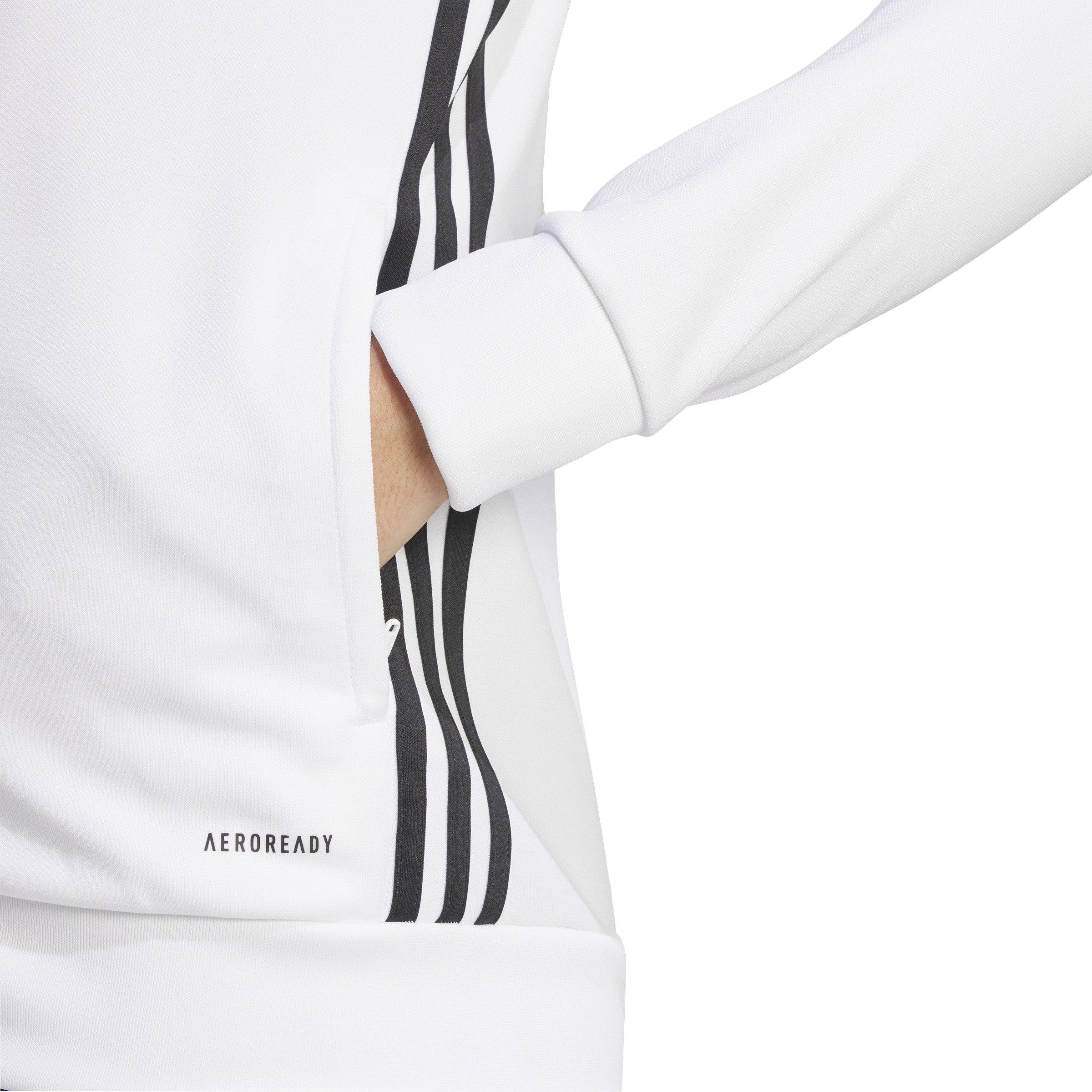 adidas Women's Tiro 25 Essentials Training Track Top -White/Black - WHITE/BLACK Thumbnail View 4