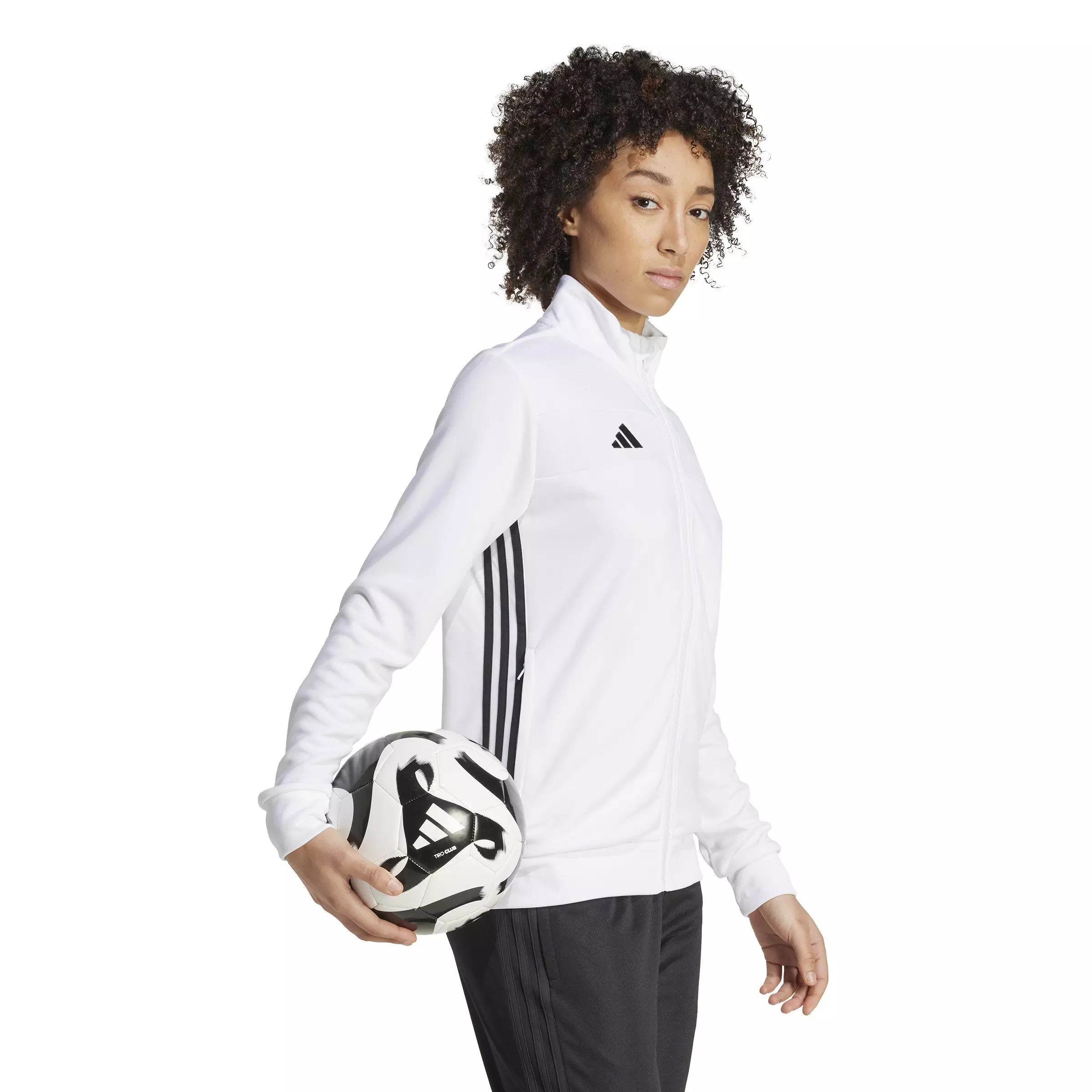 adidas Women's Tiro 25 Essentials Training Track Top - White/Black - WHITE/BLACK