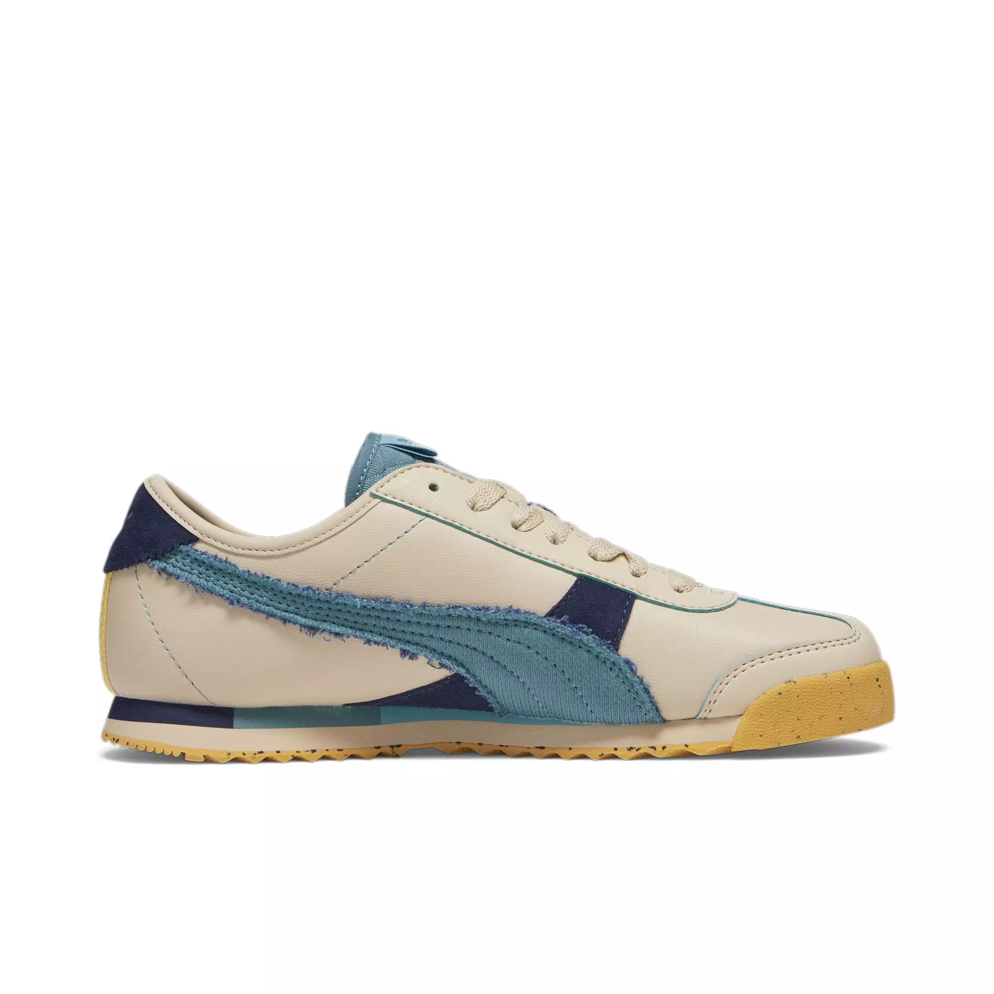 PUMA Roma Snowdrift "Beige/Blue/Navy/Yellow" Men's Shoe - BEIGE/BLUE/NAVY/YELLOW