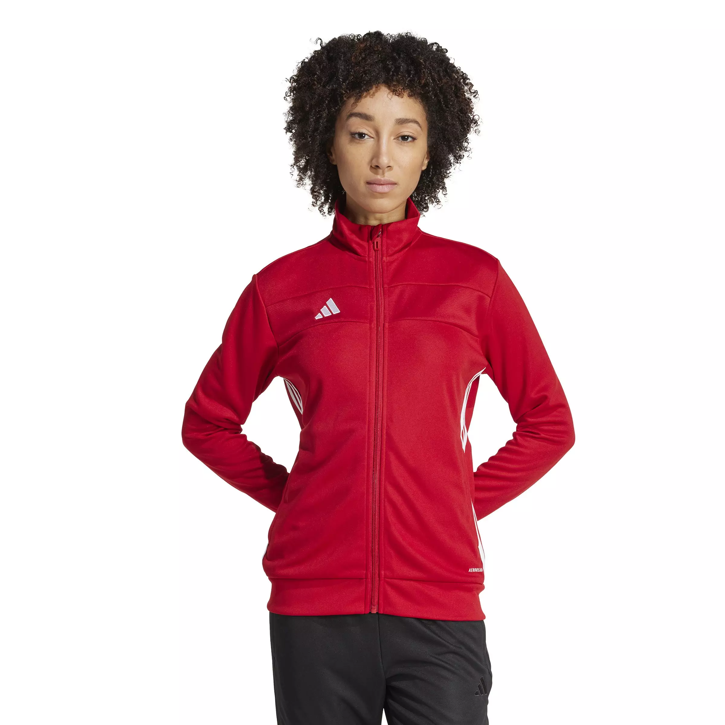 adidas Women's Tiro 25 Essentials Training Track Top -Red/White - RED/WHITE