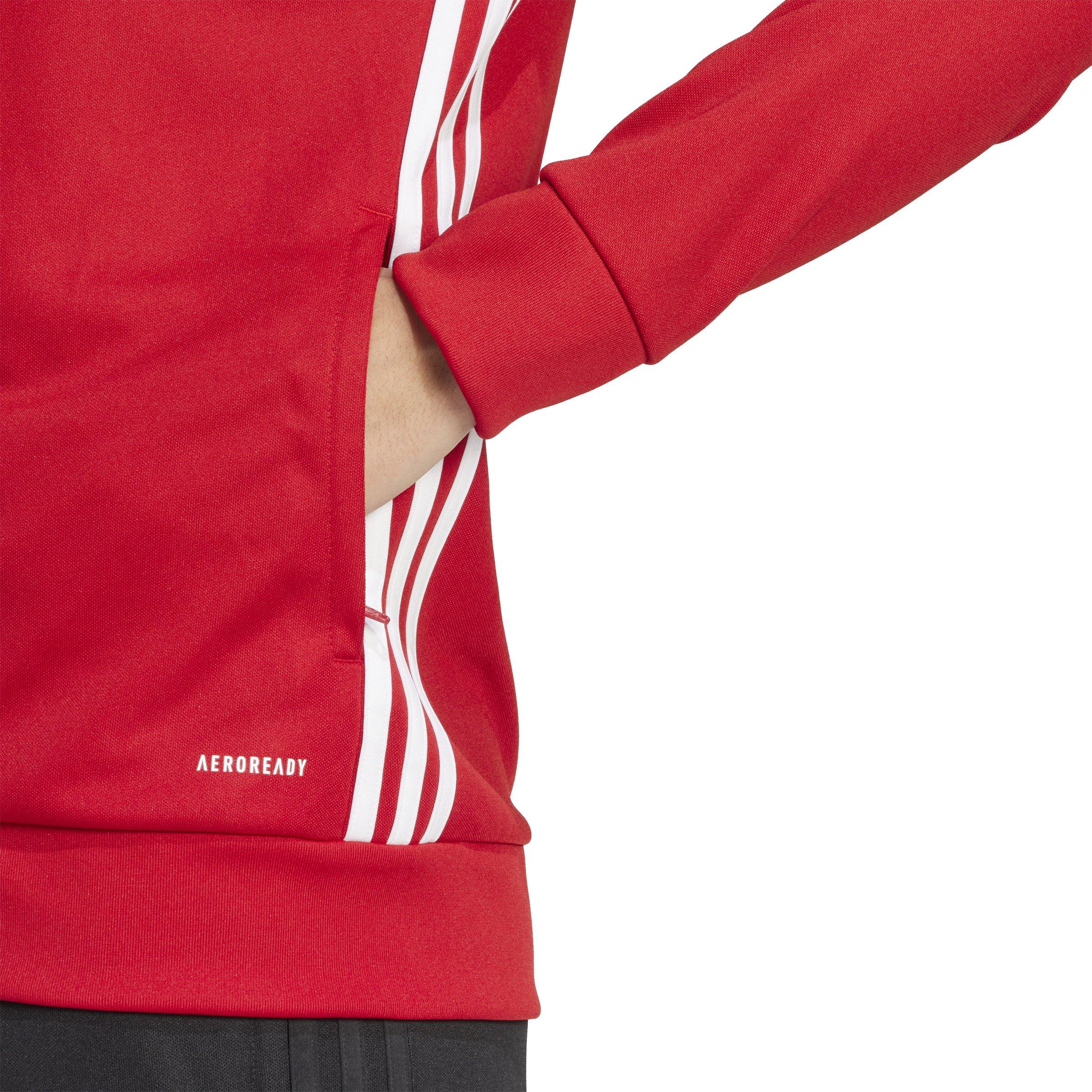 adidas Women's Tiro 25 Essentials Training Track Top -Red/White - RED/WHITE Thumbnail View 4