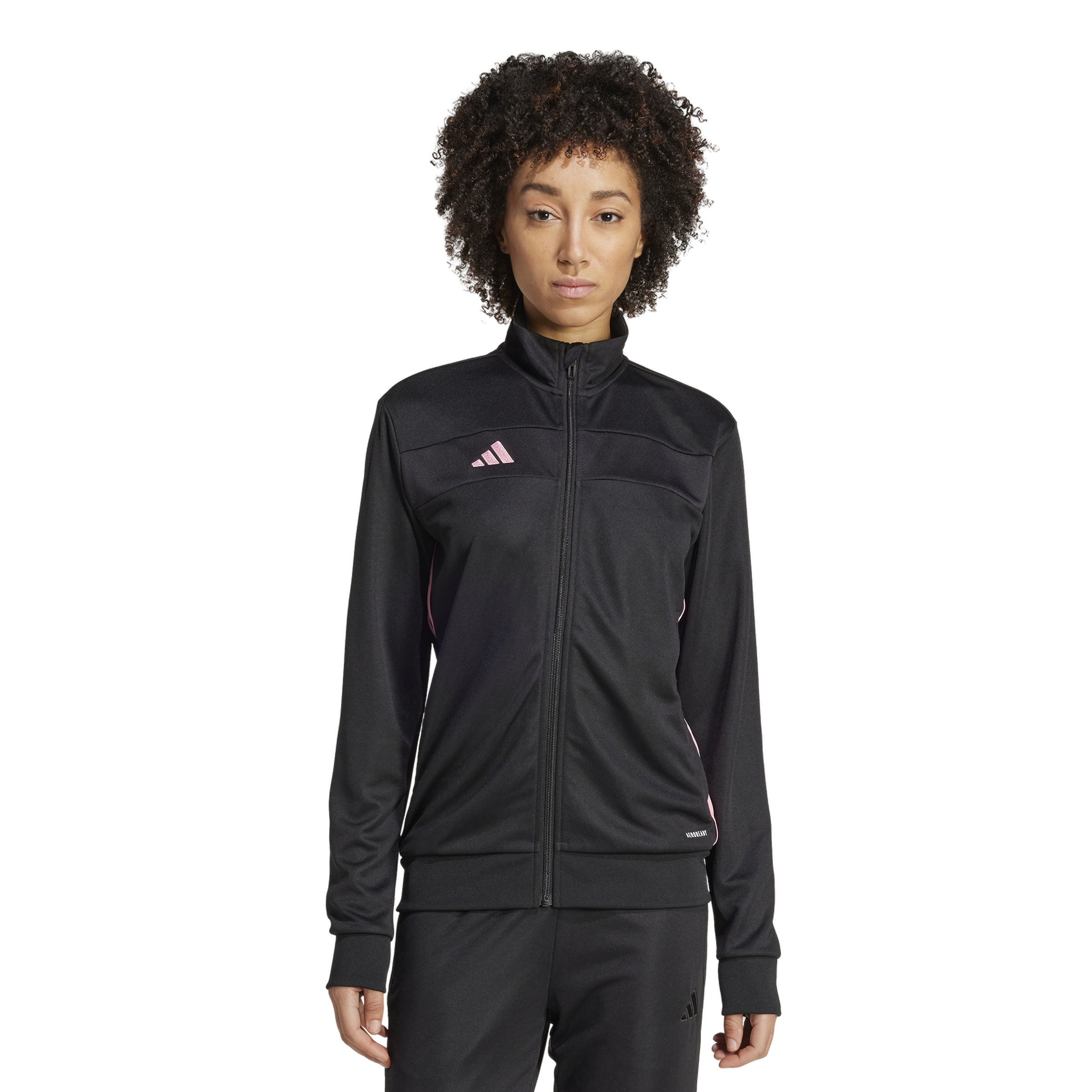 adidas Women's Tiro 25 Essentials Training Track Top -Black/Pink - BLACK/PINK Thumbnail View 1