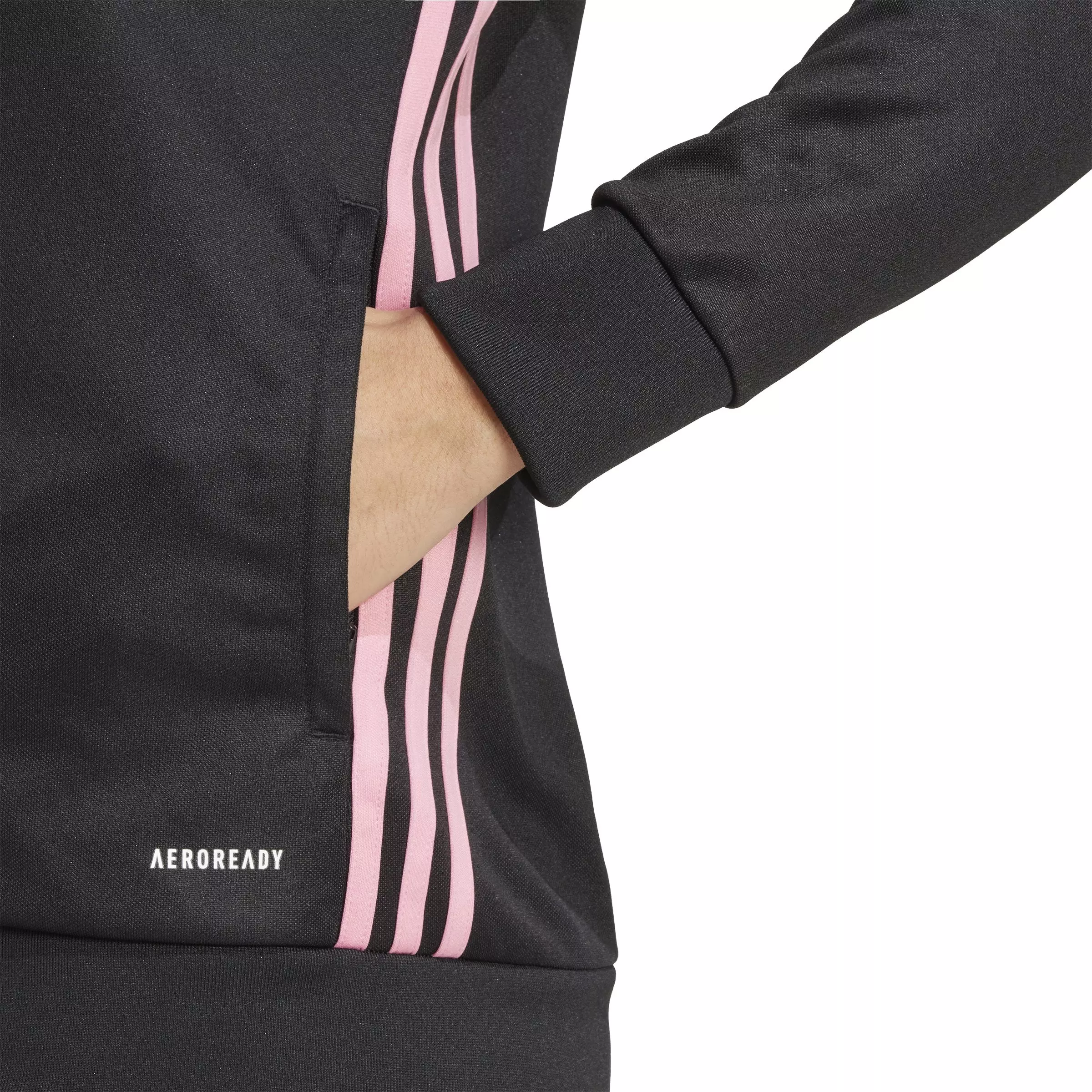 adidas Women's Tiro 25 Essentials Training Track Top -Black/Pink - BLACK/PINK