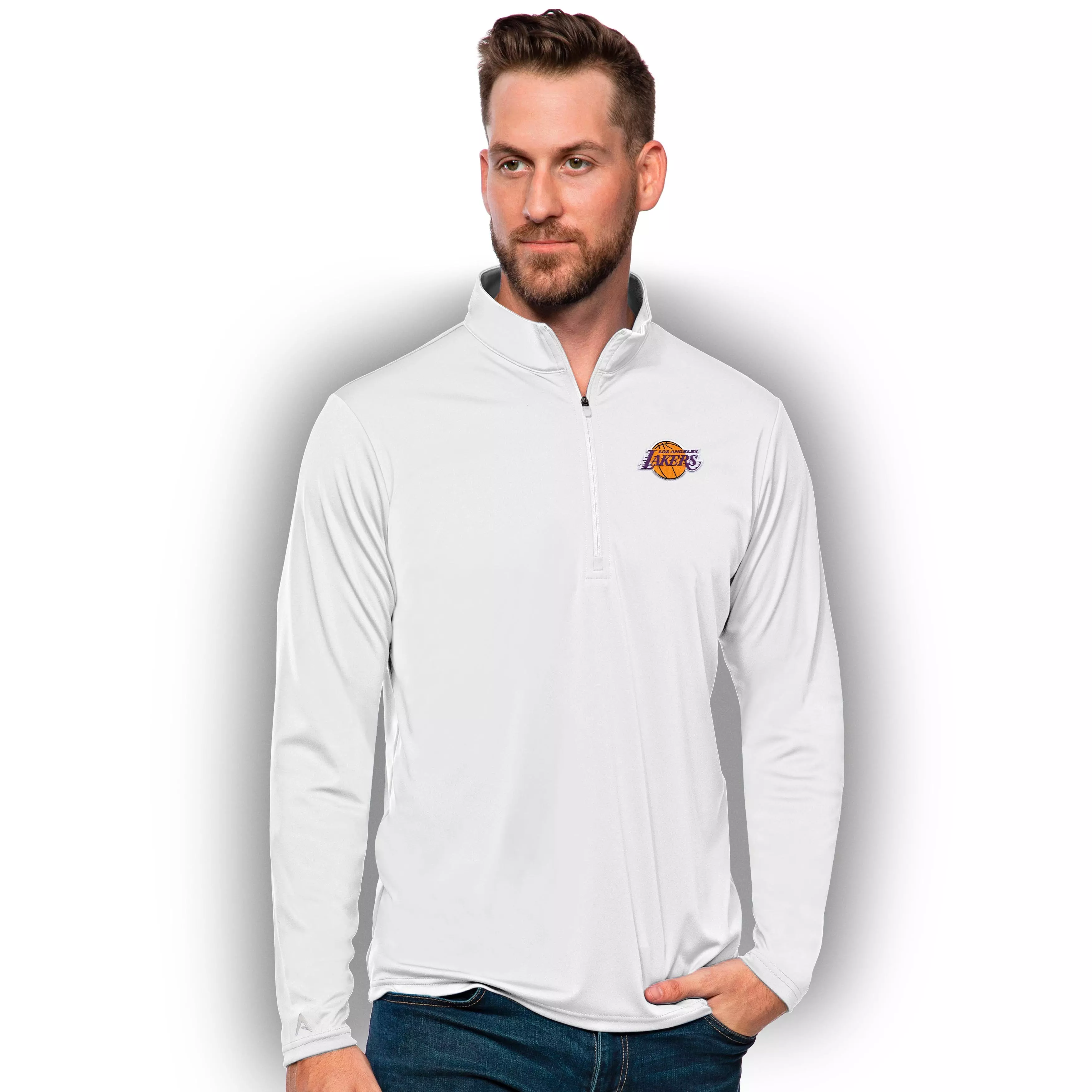 Antigua Men's Los Angeles Lakers Tribute Pullover - WHITE