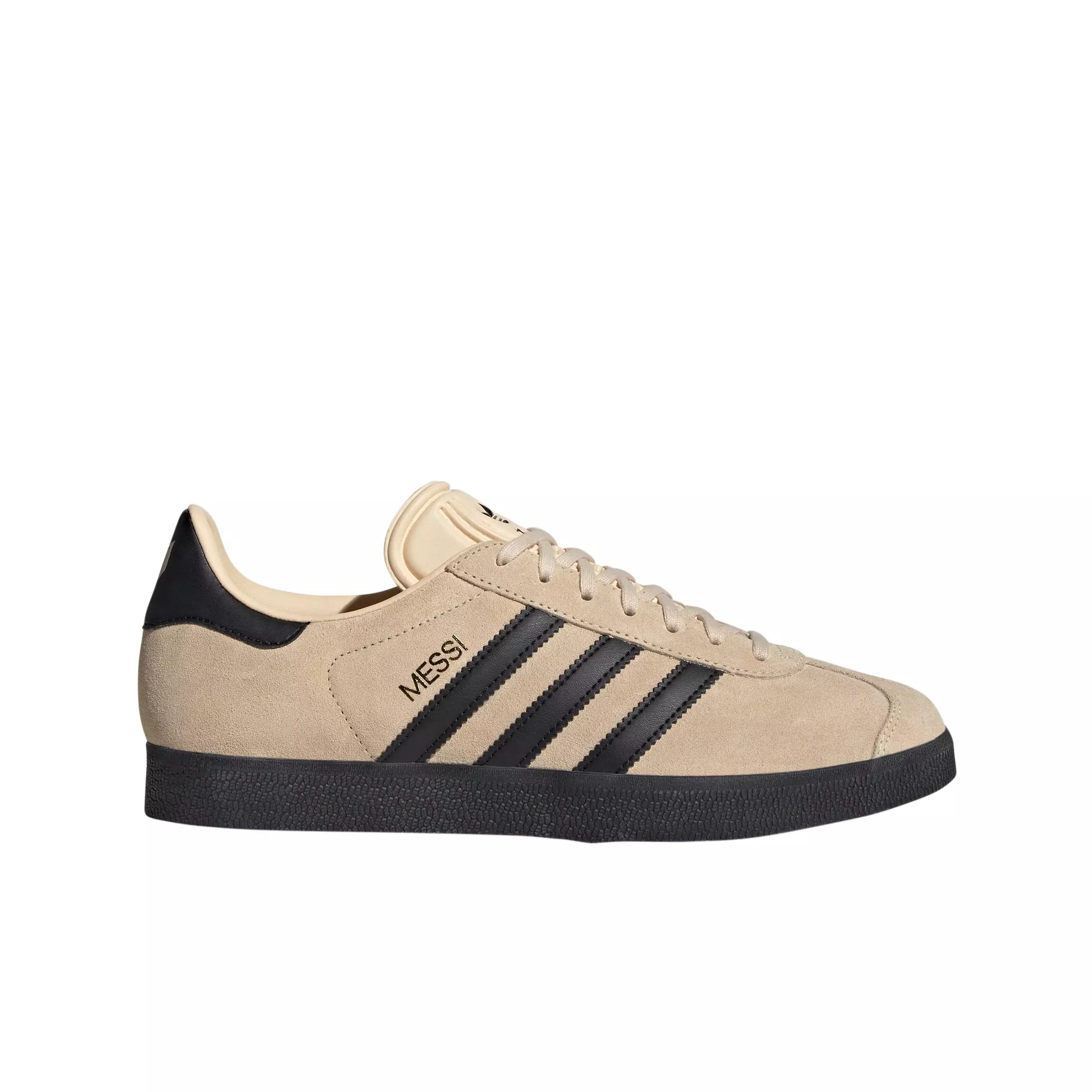adidas Originals Gazelle Messi "Crystal Sand/Core Black/Gold Metallic" Men's Shoe - BEIGE