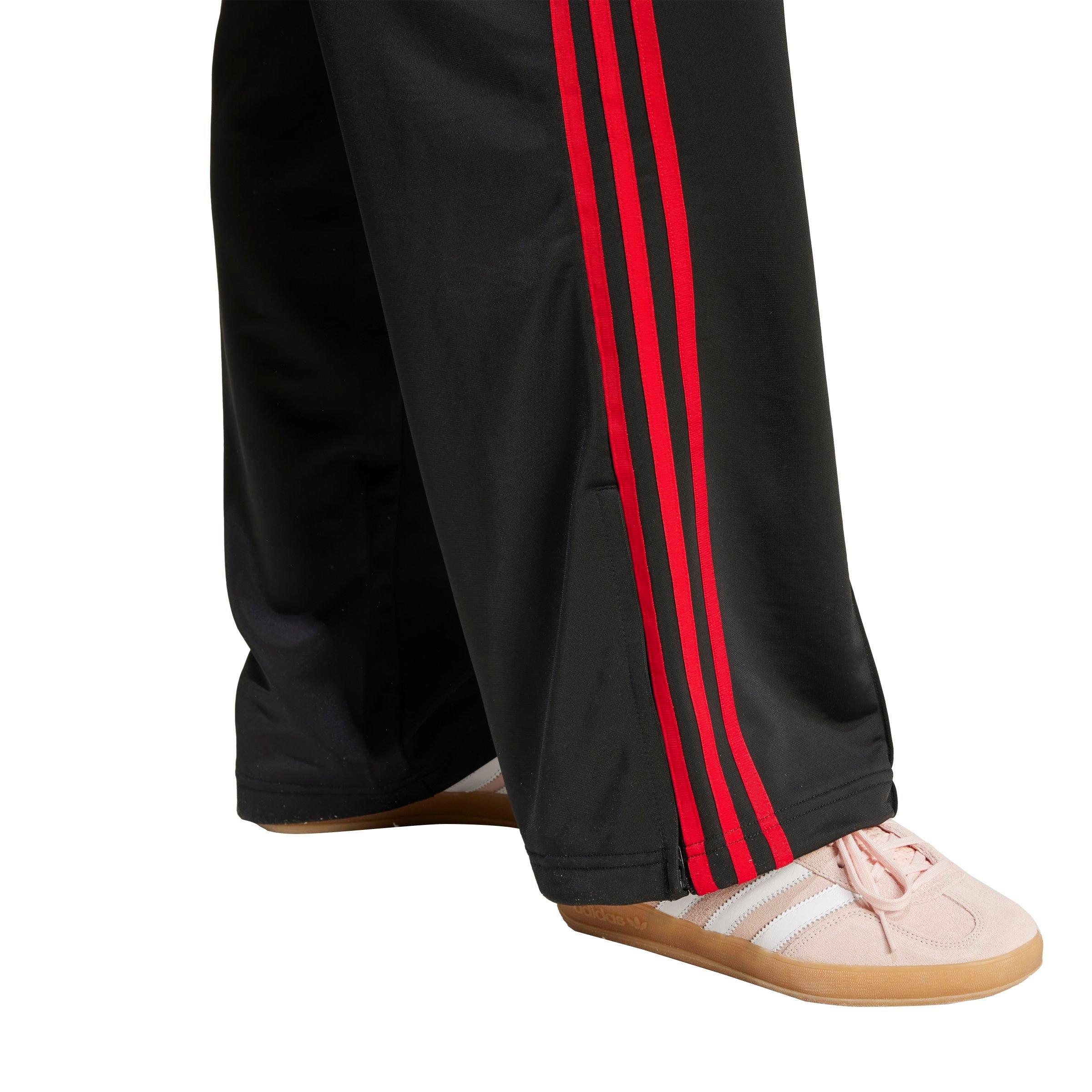 adidas Originals Women's Adicolor Classic Firebird Loose Track Tracksuit Bottoms -Black/Red - BLACK/RED Thumbnail View 4