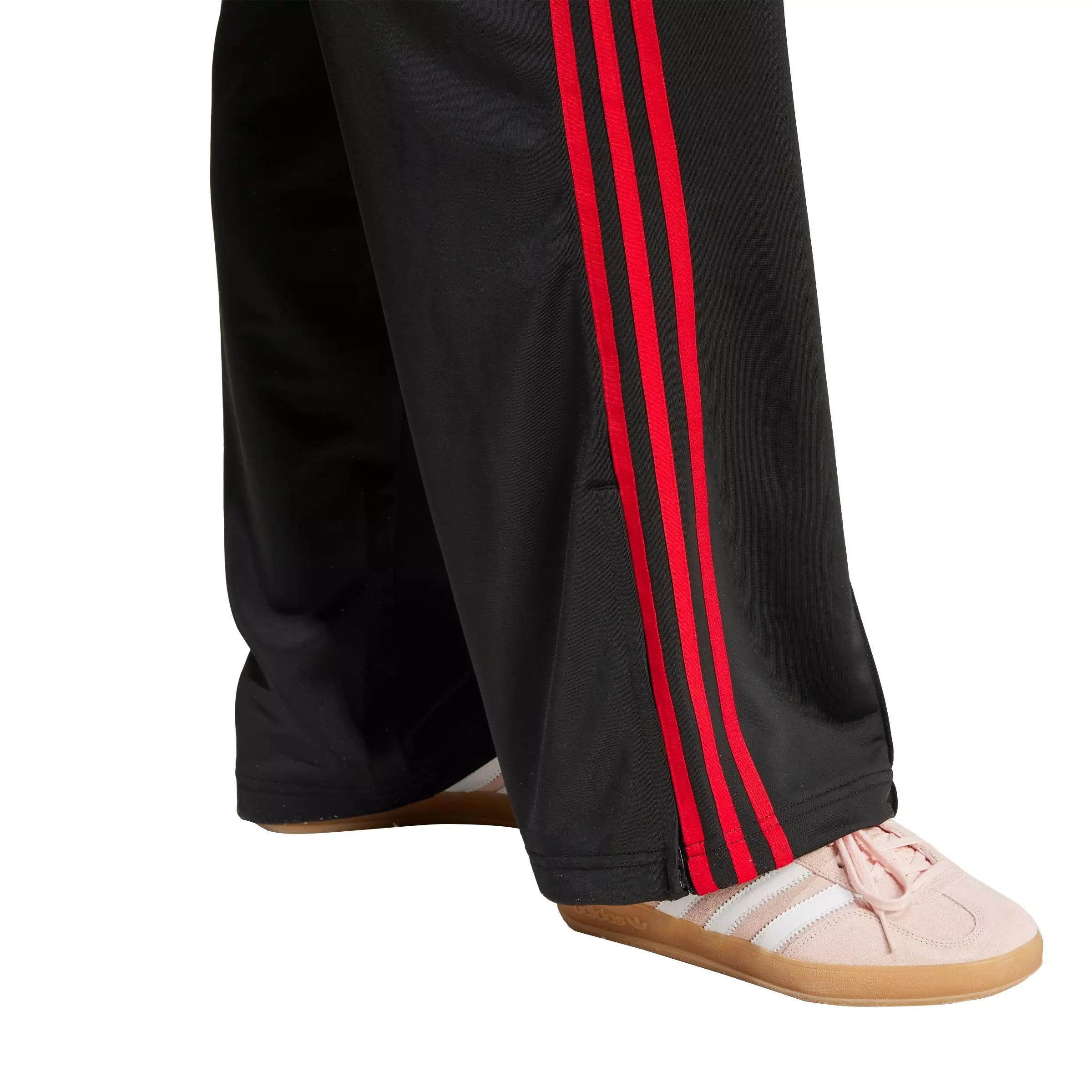 adidas Originals Women's Adicolor Classic Firebird Loose Track Tracksuit Bottoms -Black/Red - BLACK/RED