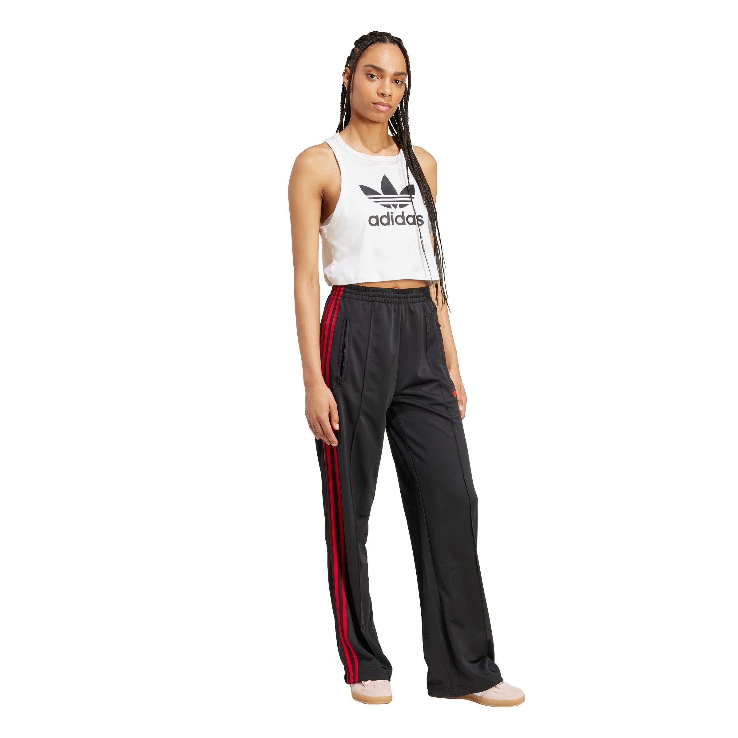 adidas Originals Women's Adicolor Classic Firebird Loose Track Tracksuit Bottoms -Black/Red - BLACK/RED Thumbnail View 5
