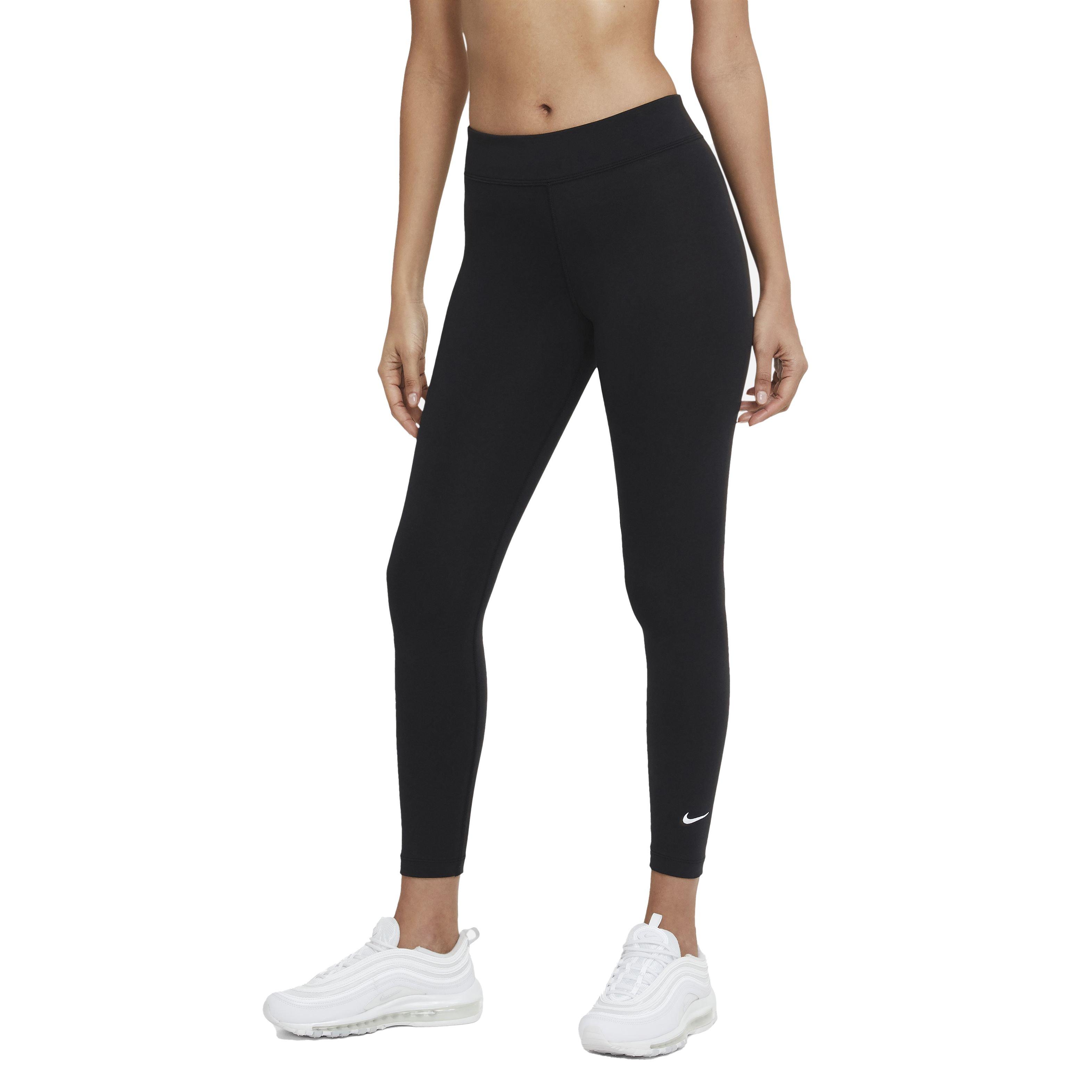 Nike Women's Sportswear Essential 7/8 Mid-Rise Leggings - Grey - BLACK Thumbnail View 1