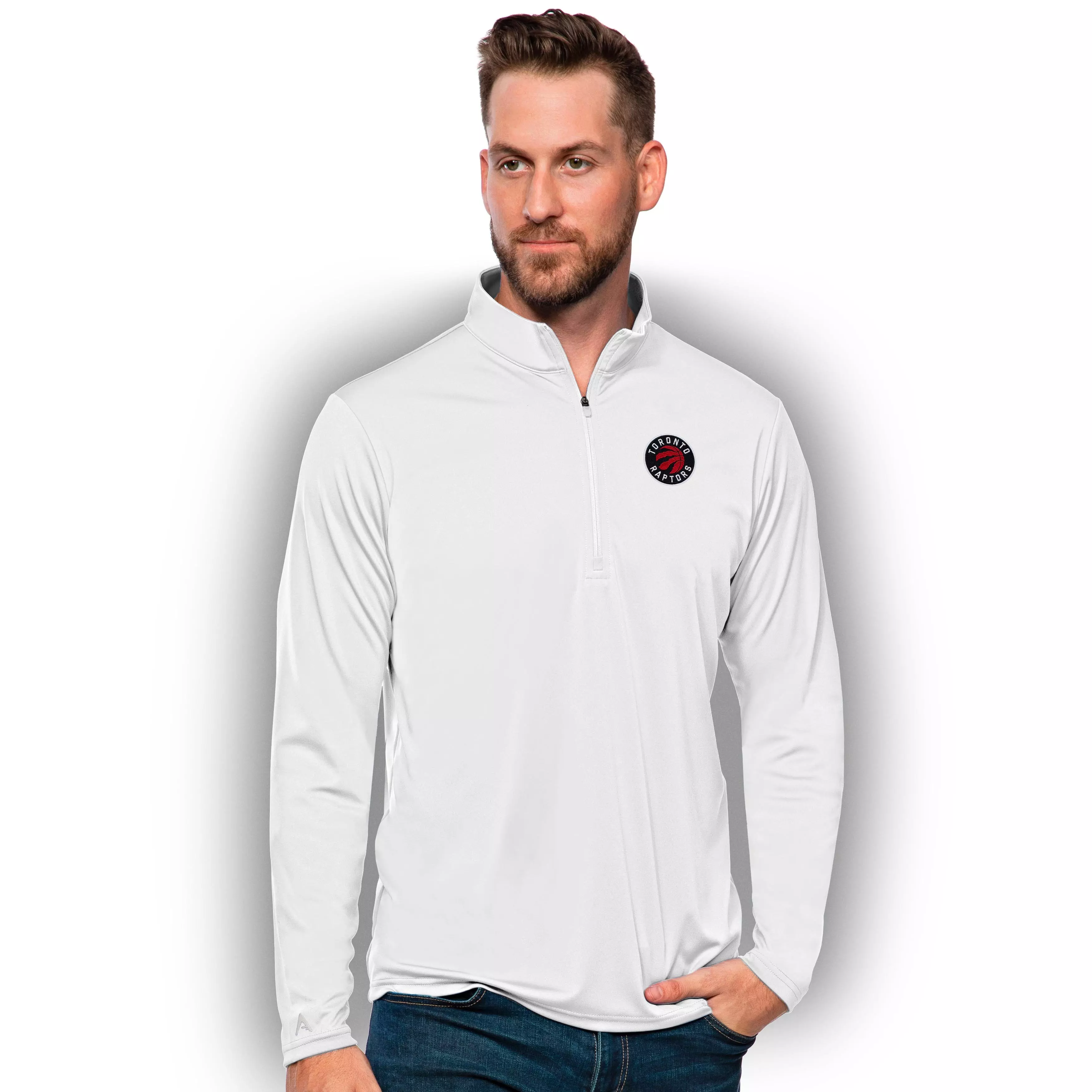 Antigua Men's Toronto Raptors Tribute Pullover - WHITE