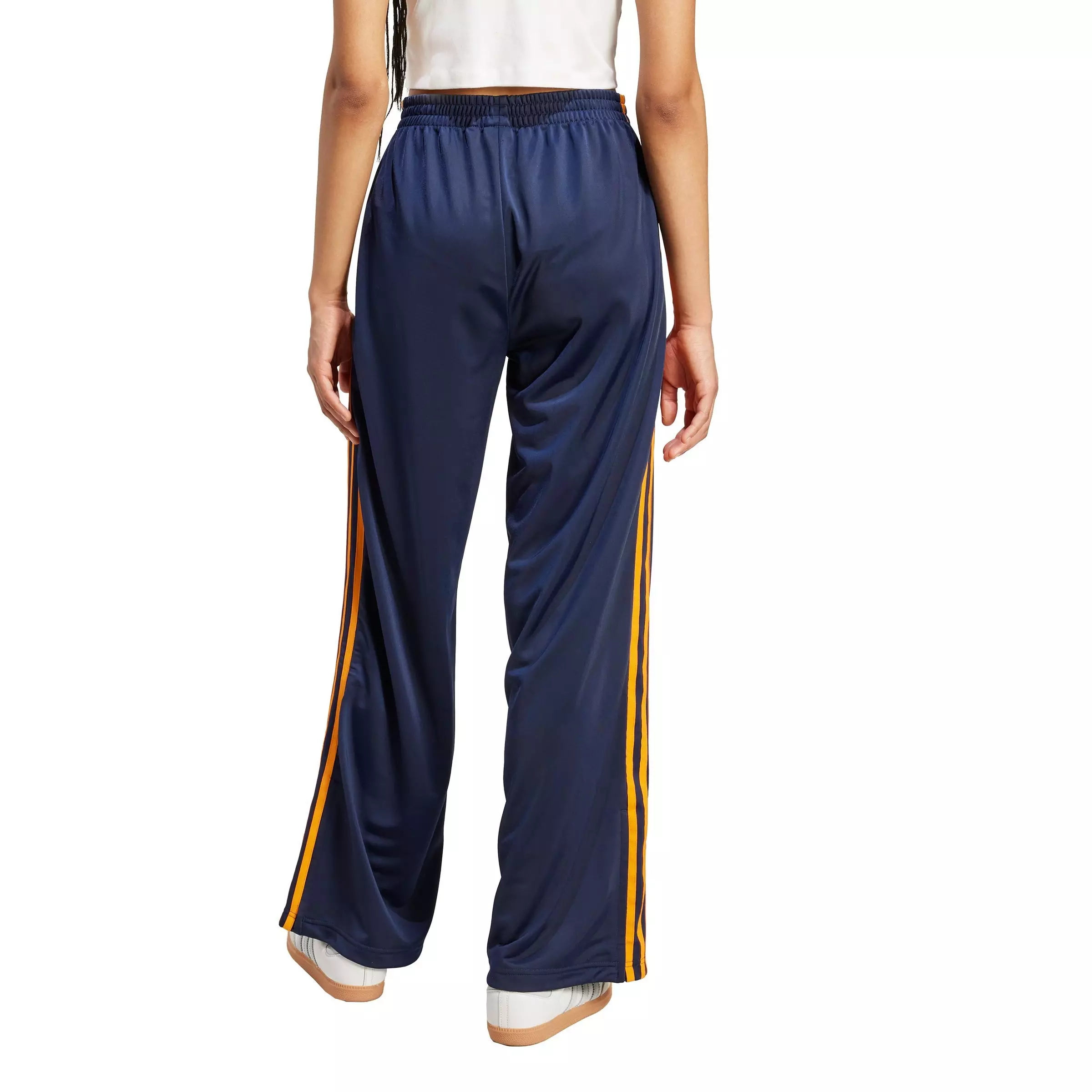 adidas Originals Women's Adicolor Classic Firebird Loose Track Tracksuit Bottoms -Navy/Orange - NAVY/ORANGE